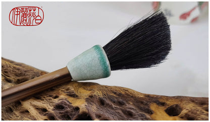 Black Horsehair Sumi-e Paint Brush With Bamboo Handle Art Supplies Elizabeth Schowachert Art
