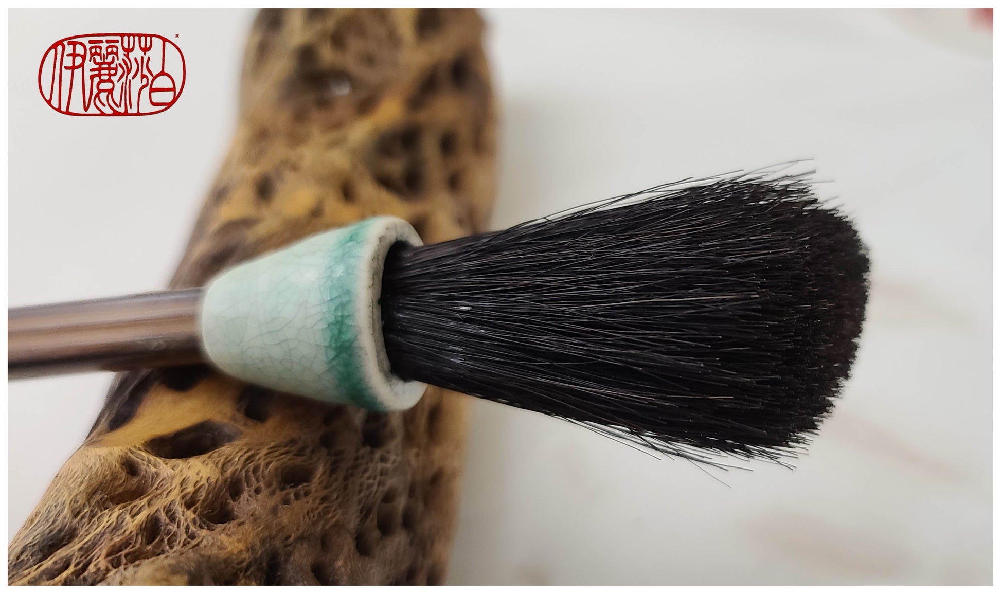 Black Horsehair Sumi-e Paint Brush With Bamboo Handle Art Supplies Elizabeth Schowachert Art