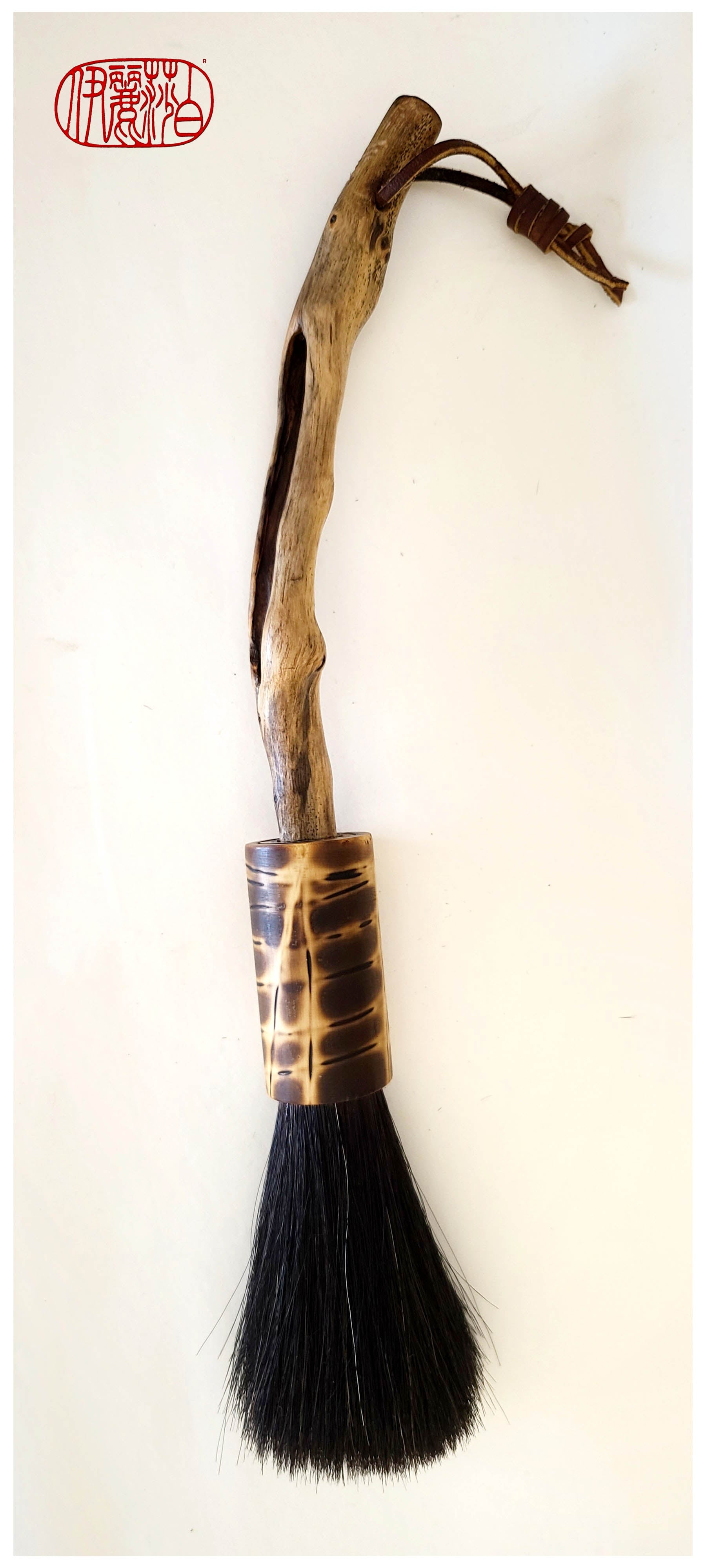 Black Horsehair Sumi-e Paint Brush with Ceramic Ferrule #131 Art Supplies Elizabeth Schowachert Art
