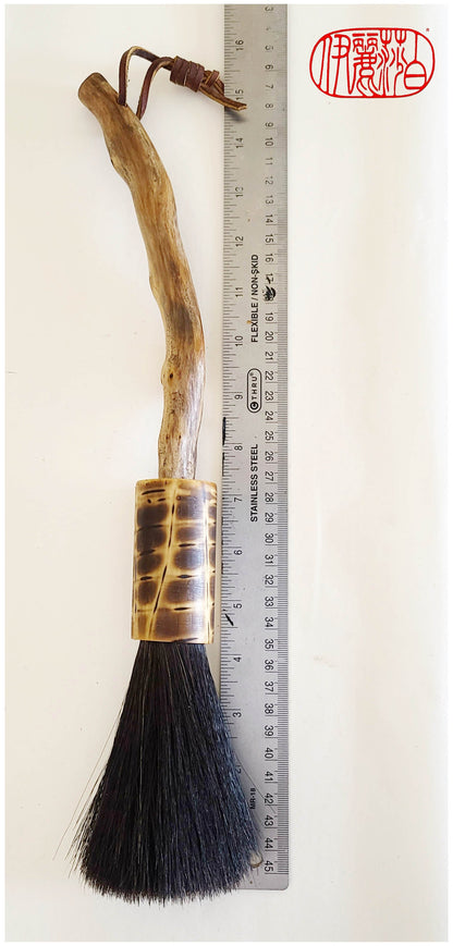 Black Horsehair Sumi-e Paint Brush with Ceramic Ferrule #131 Art Supplies Elizabeth Schowachert Art