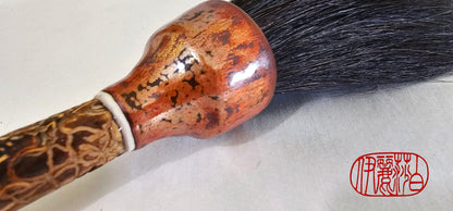 Black Horsehair Sumi-e Paint Brush With Ceramic Ferrule Art Supplies Elizabeth Schowachert Art