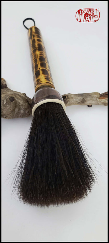 Black Horsehair Sumi-e Paint Brush with Ceramic Ferrule BHS #101 Art Supplies Elizabeth Schowachert Art
