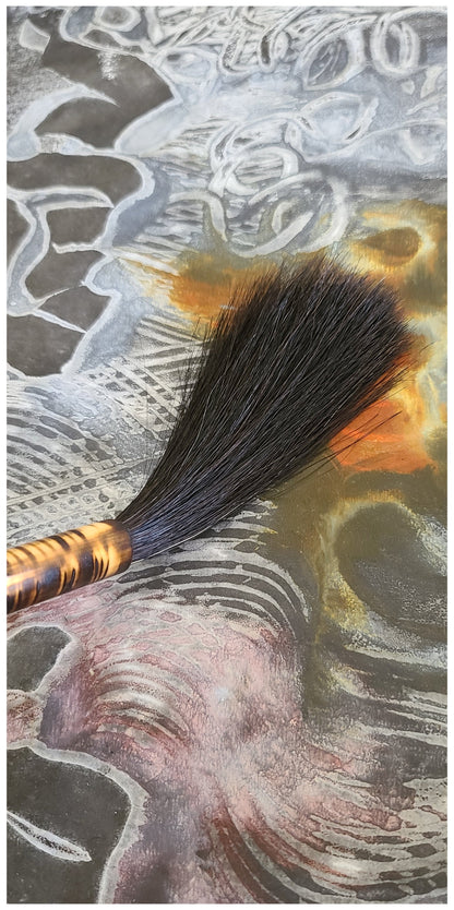 Black Horsehair Sumi-e Paintbrush with Bamboo Handle #PB203 Art Supplies Elizabeth Schowachert Art