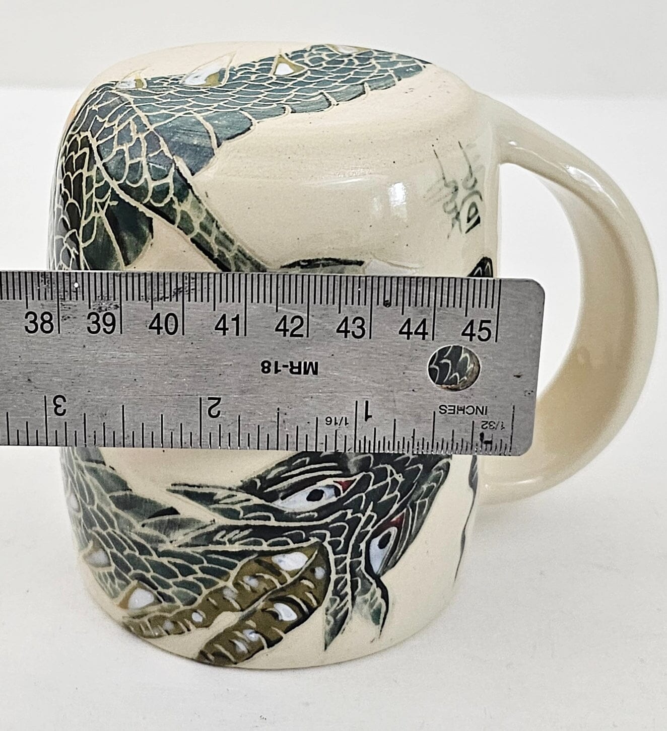 Blue Water Dragon Stoneware Mug Coffee Mug Elizabeth Schowachert Art