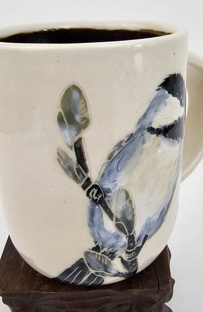 "Chickadee Stoneware Mug Elizabeth Schowachert Art