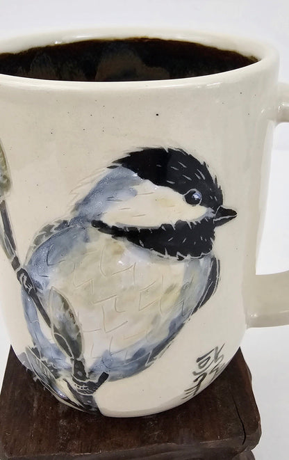 "Chickadee Stoneware Mug Elizabeth Schowachert Art