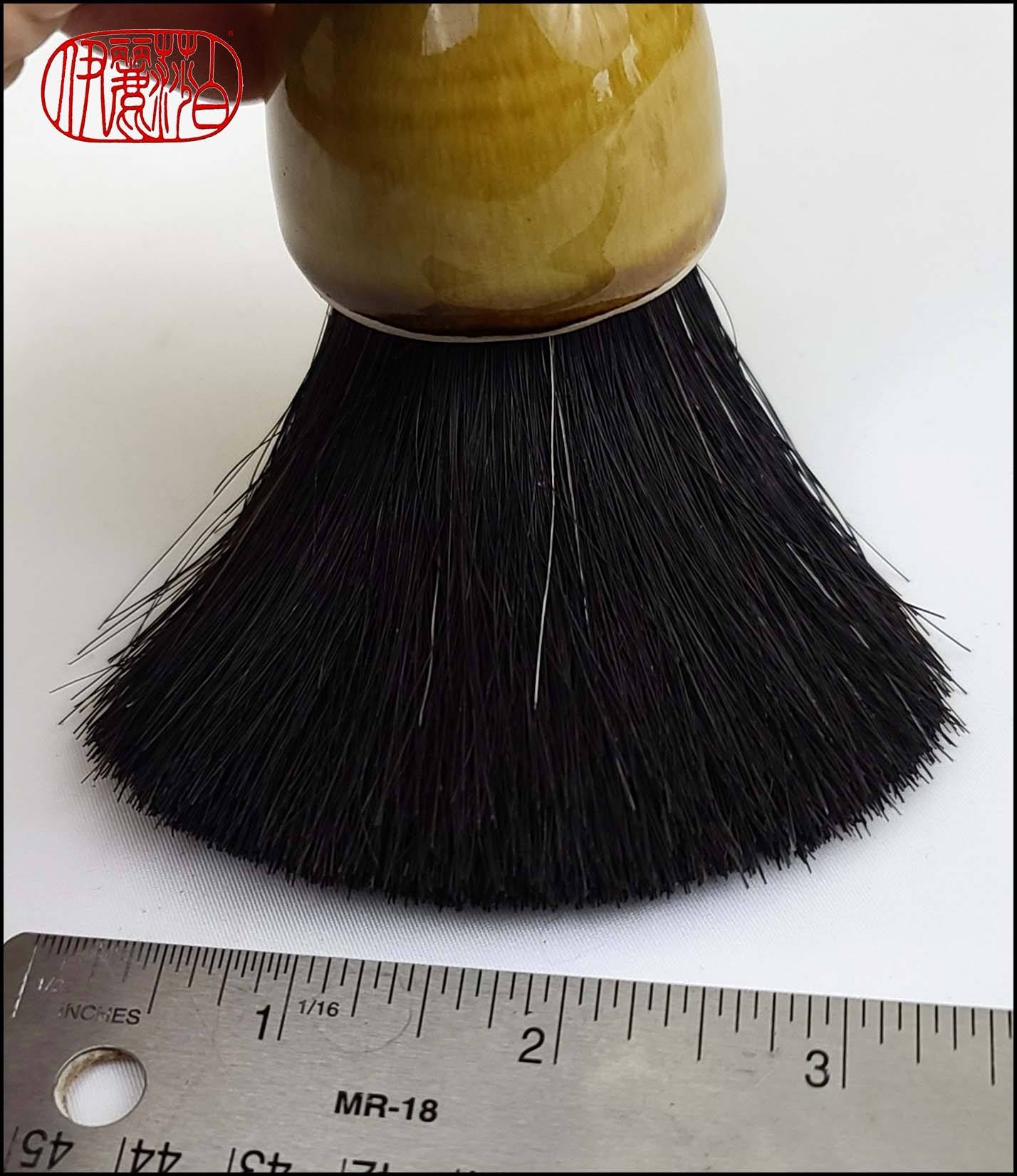 Coarse Black Horsehair Paint Brush with Bamboo Handle Art Supplies Elizabeth Schowachert Art
