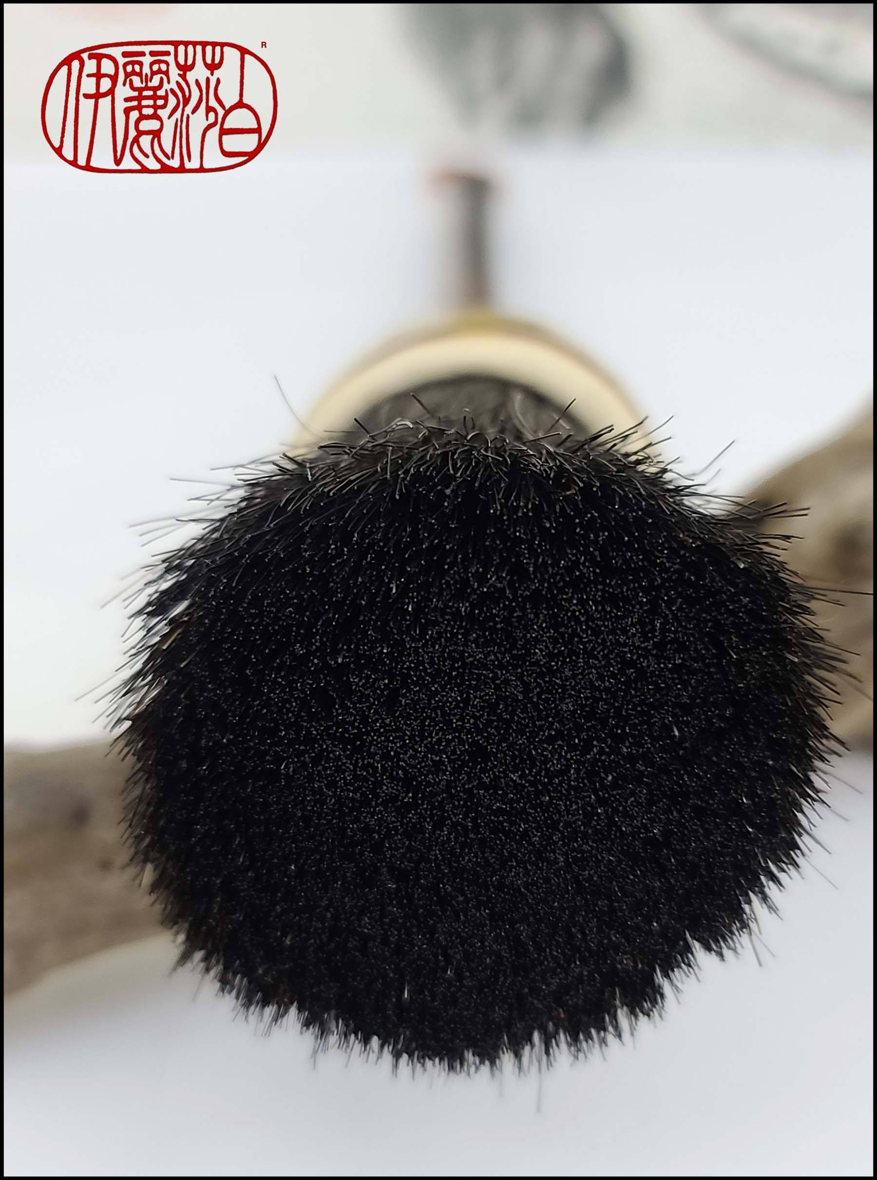 Coarse Black Horsehair Paint Brush with Bamboo Handle Art Supplies Elizabeth Schowachert Art
