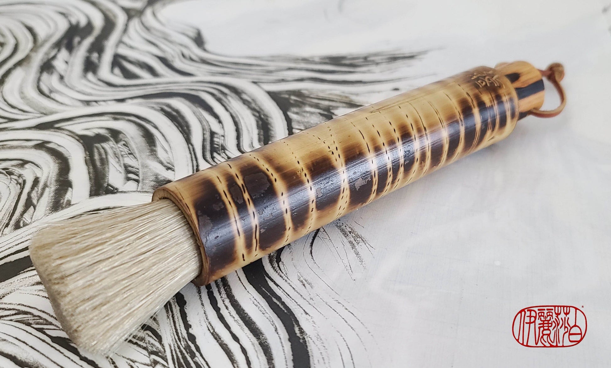 Coarse Blunt Horsehair Paintbrush With Bamboo Handle Paintbrush Elizabeth Schowachert Art