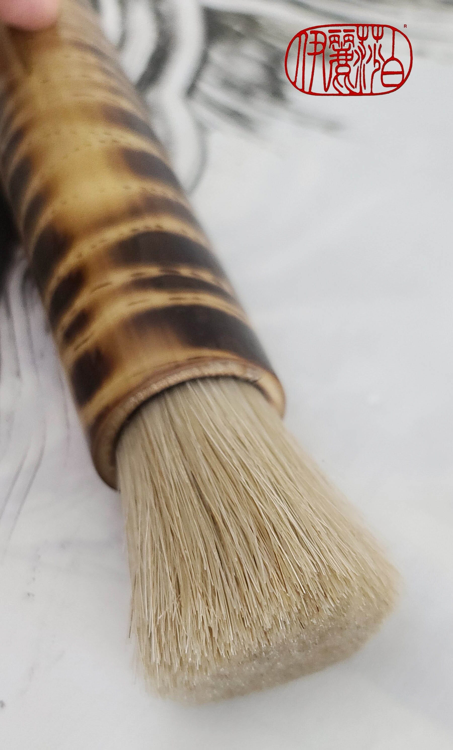 Chinese Artist Paint Brush, Large Natural Bristle