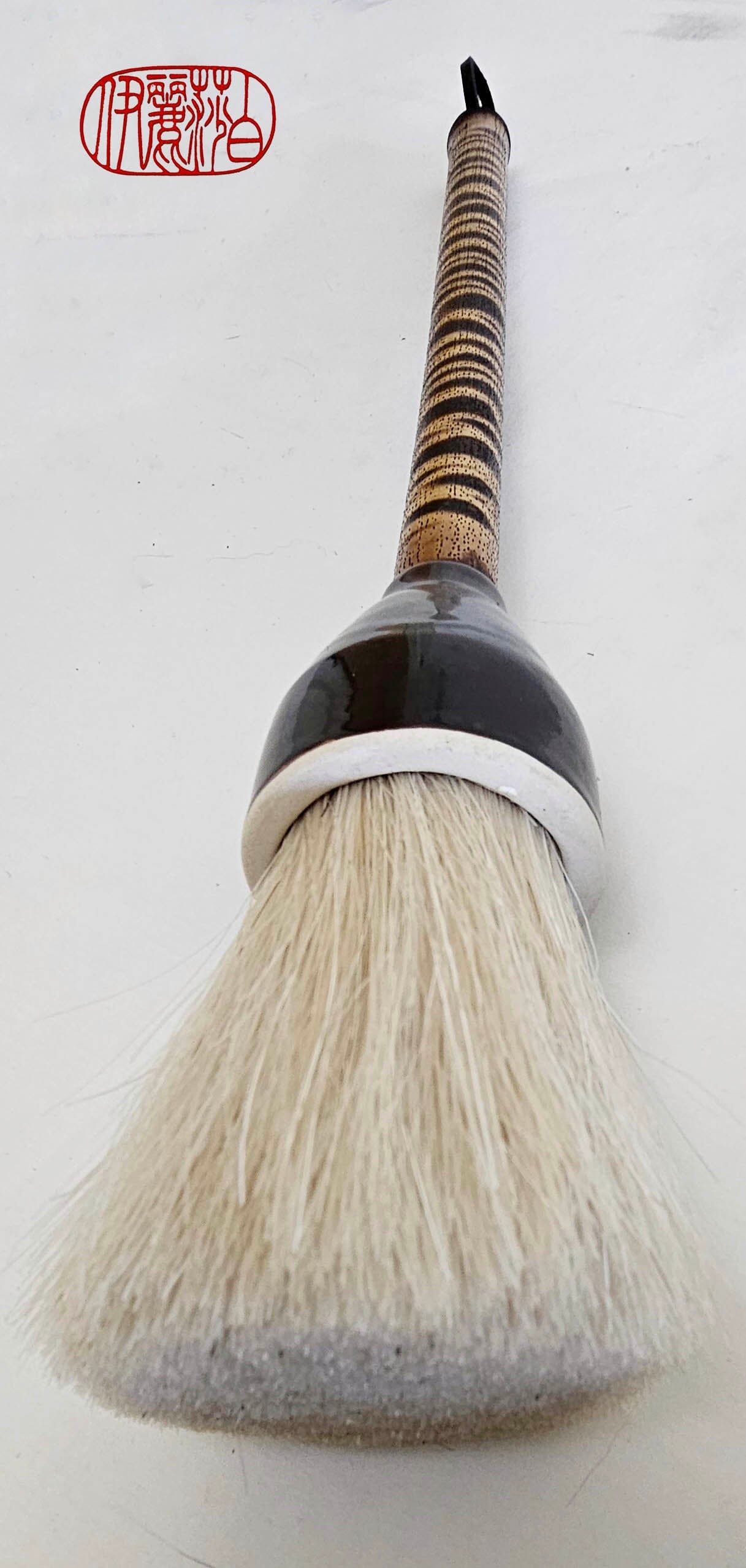 Coarse White Horsehair Paint Brush With Bamboo Handle Paintbrush Elizabeth Schowachert Art