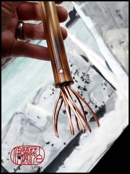 Copper Wire Brush with Bamboo Handle Art Supplies Elizabeth Schowachert Art