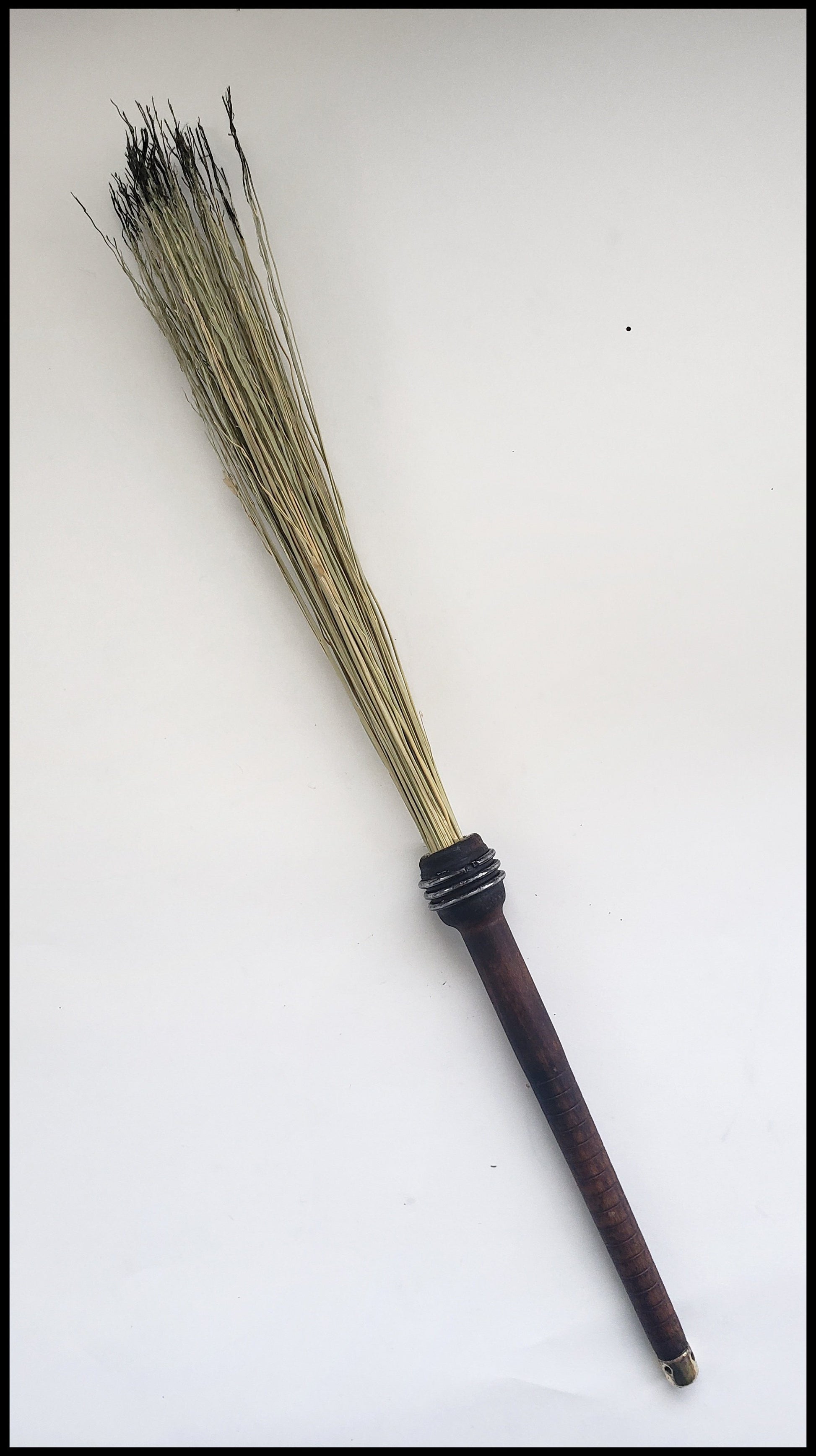 Corn Fiber Paint Brush with Vintage Quill Bobbin Spool Handle - Elizabeth Schowachert Art