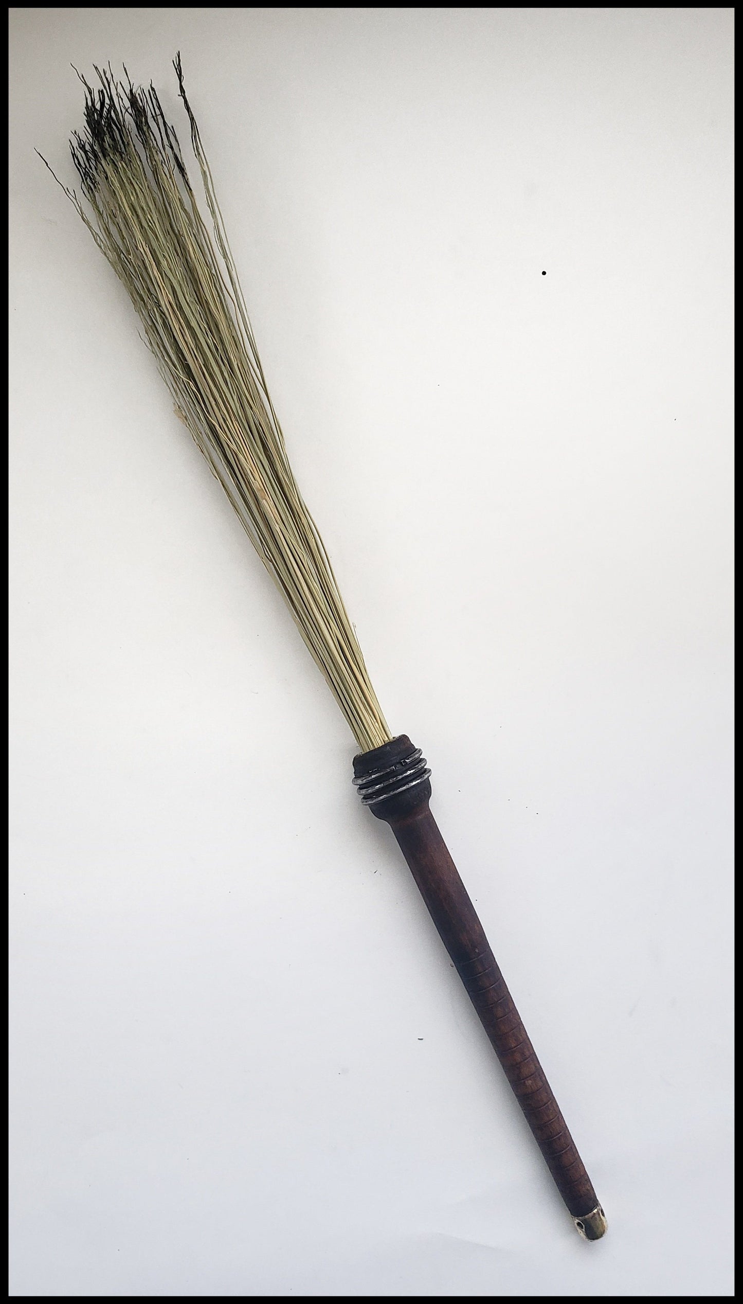 Corn Fiber Paint Brush with Vintage Quill Bobbin Spool Handle - Elizabeth Schowachert Art