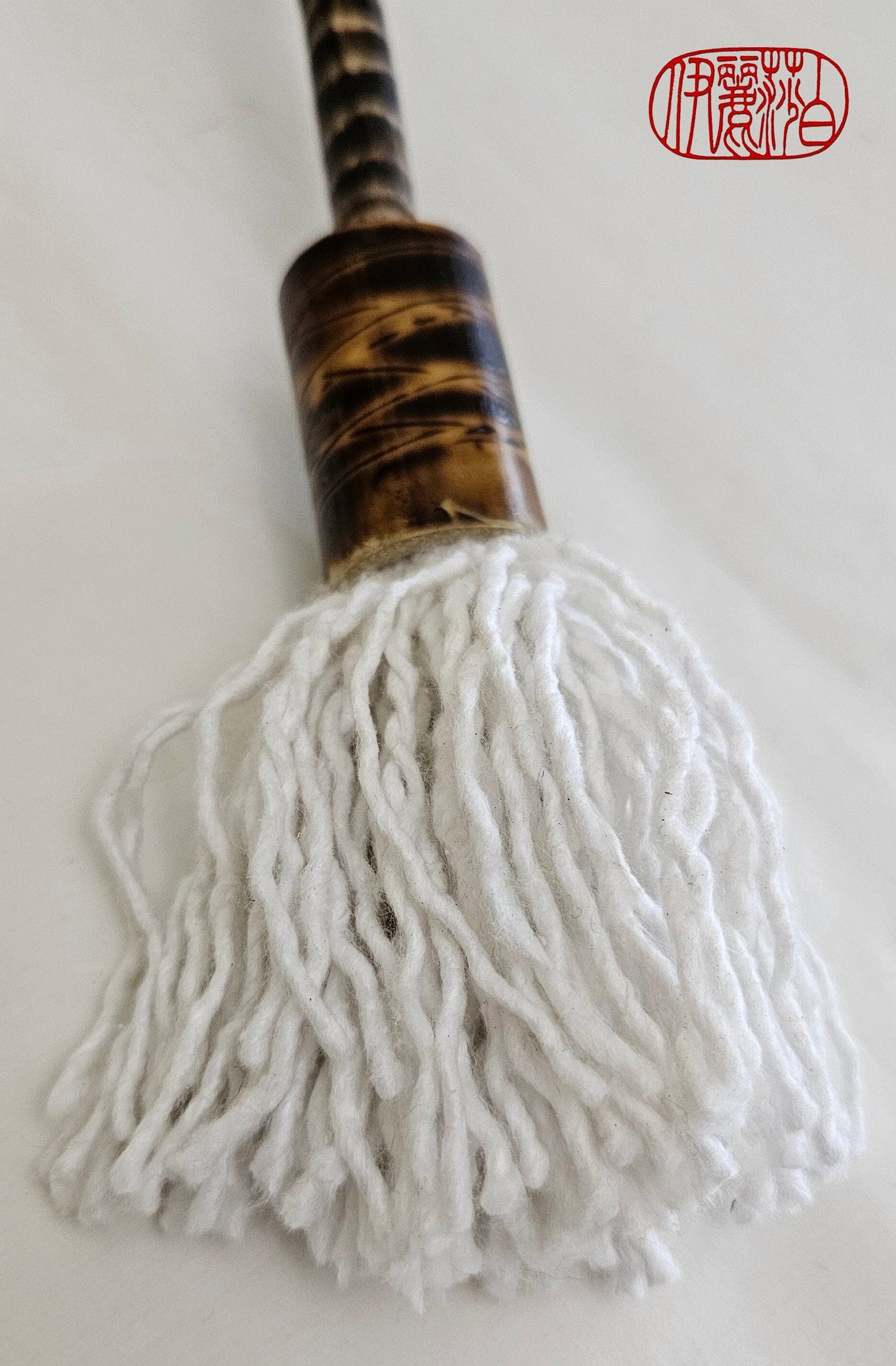 Cotton Fiber Paint Brush with Natural Driftwood Handle Paint brush Elizabeth Schowachert Art