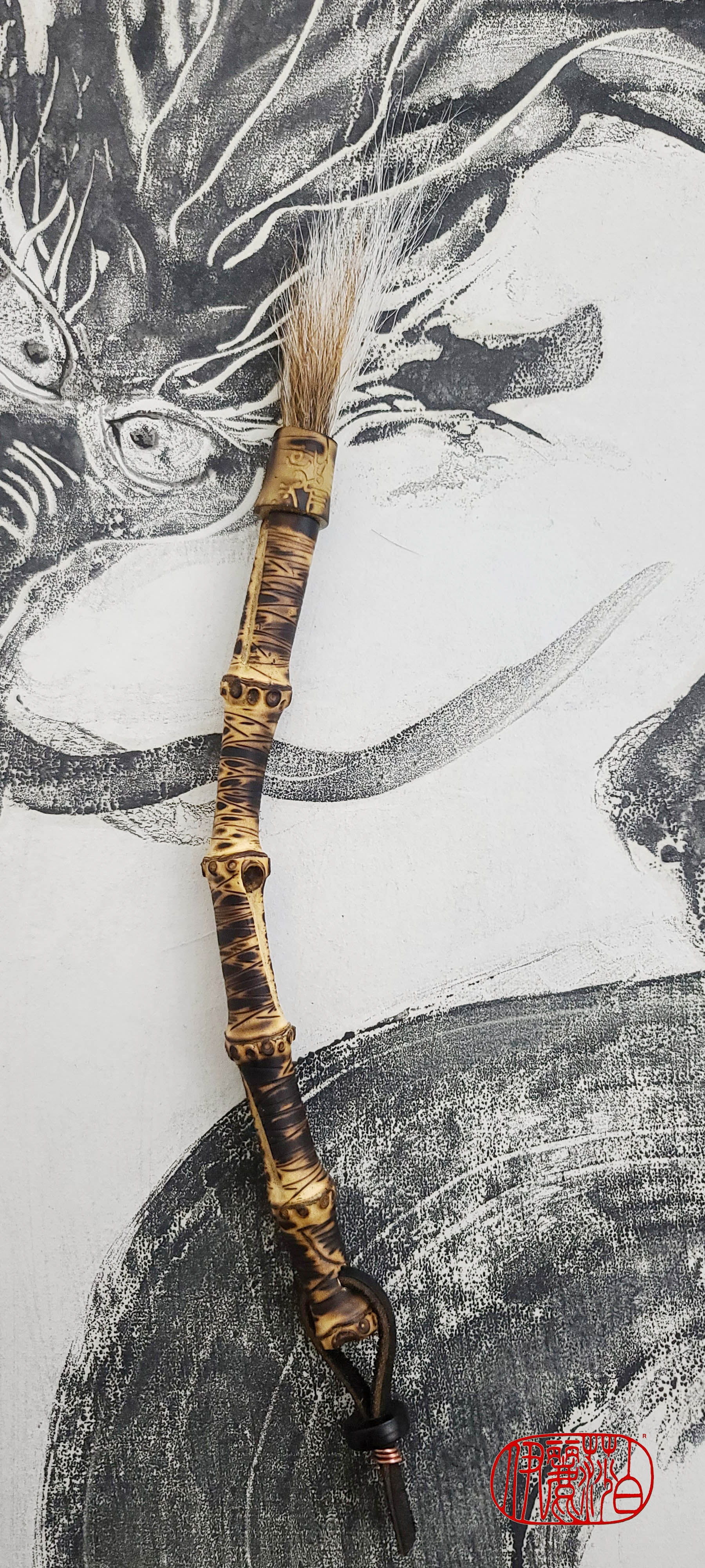 Deer Tail Sumi-e Paint Brush with Beautiful Natural Tipped Ends Art Supplies Elizabeth Schowachert Art