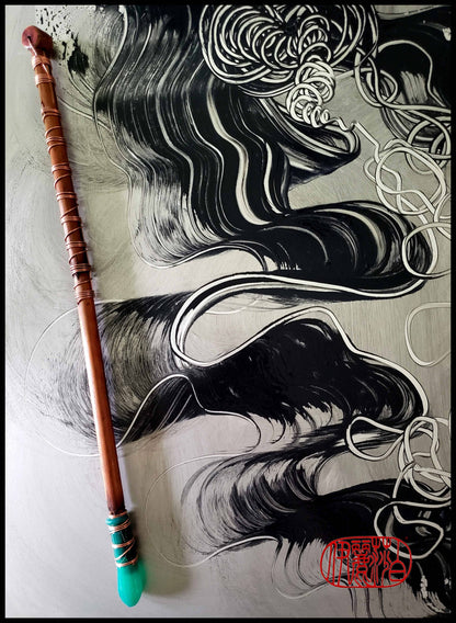 Encaustic Monotype Drawing Pens -  Handmade Art Brush - Elizabeth Schowachert Art