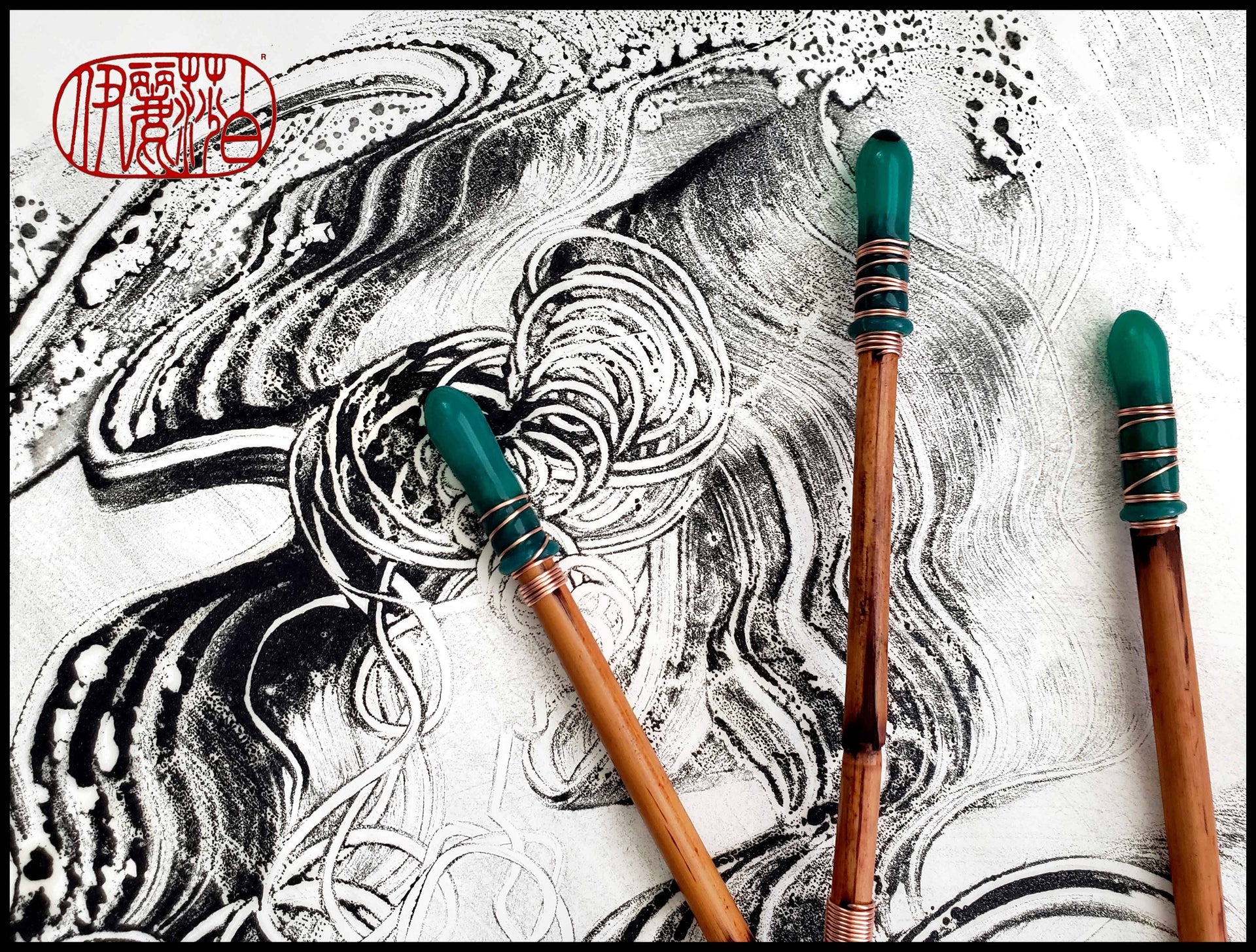 Encaustic Monotype Drawing Pens Handmade Art Brush – Elizabeth