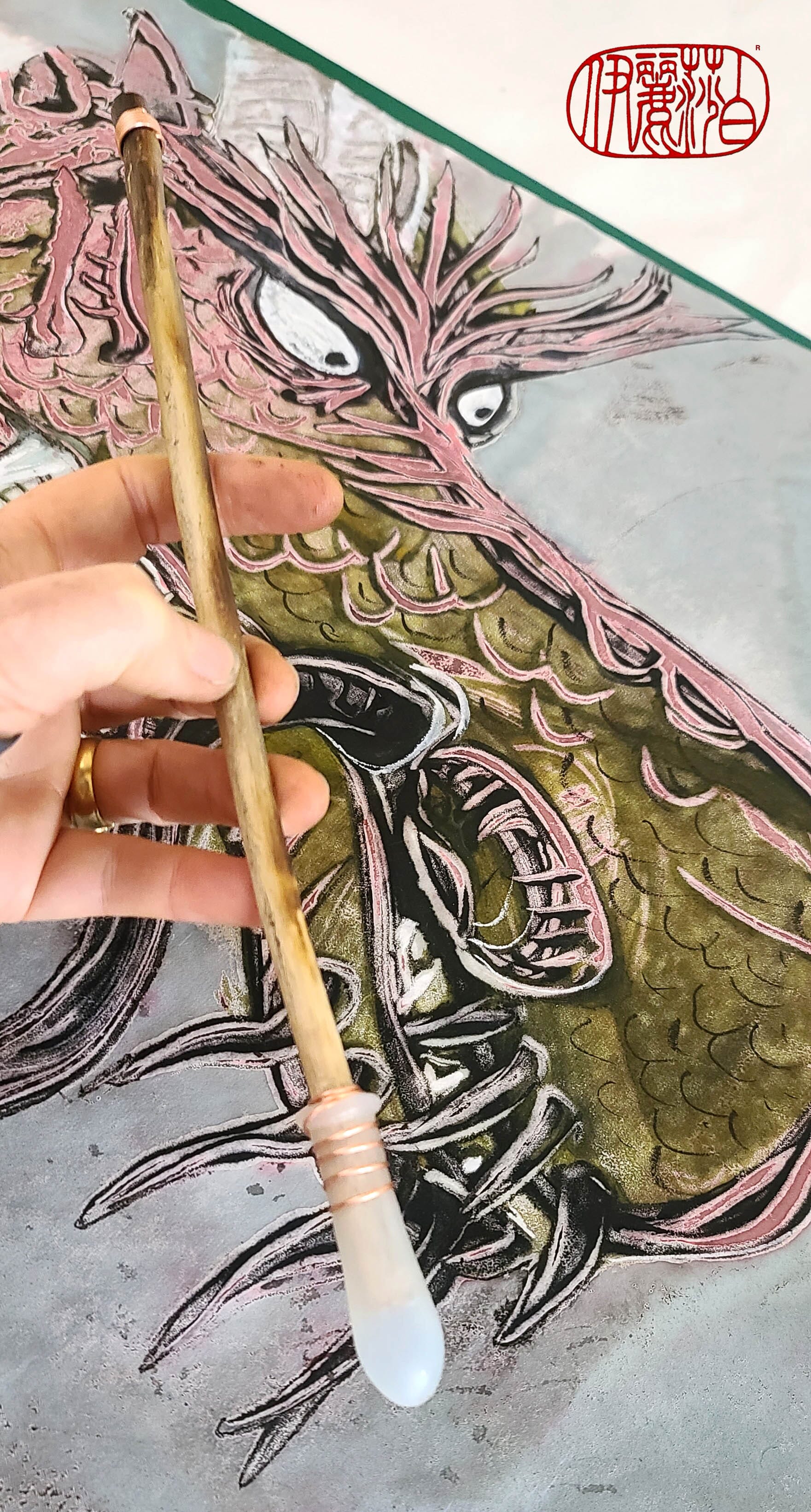 Encaustic Monotype Drawing Pens With Driftwood Handle â€“ Elizabeth  Schowachert Art