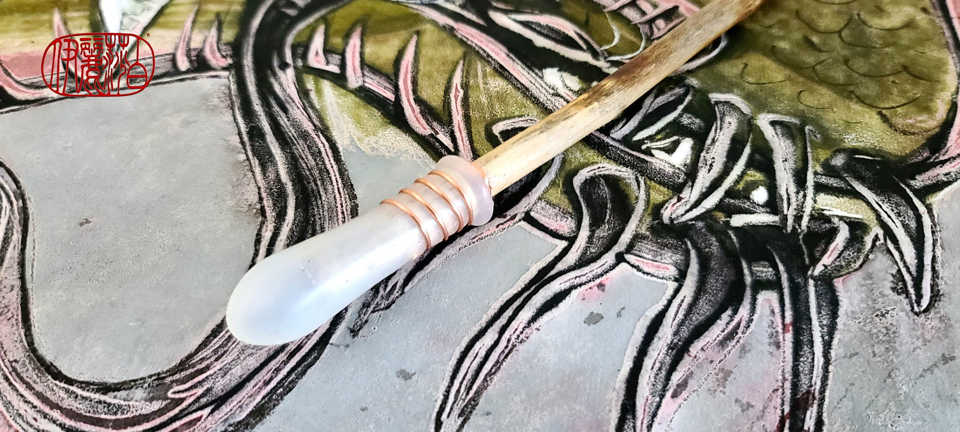 Encaustic Monotype Drawing Pens With Driftwood Handle – Elizabeth