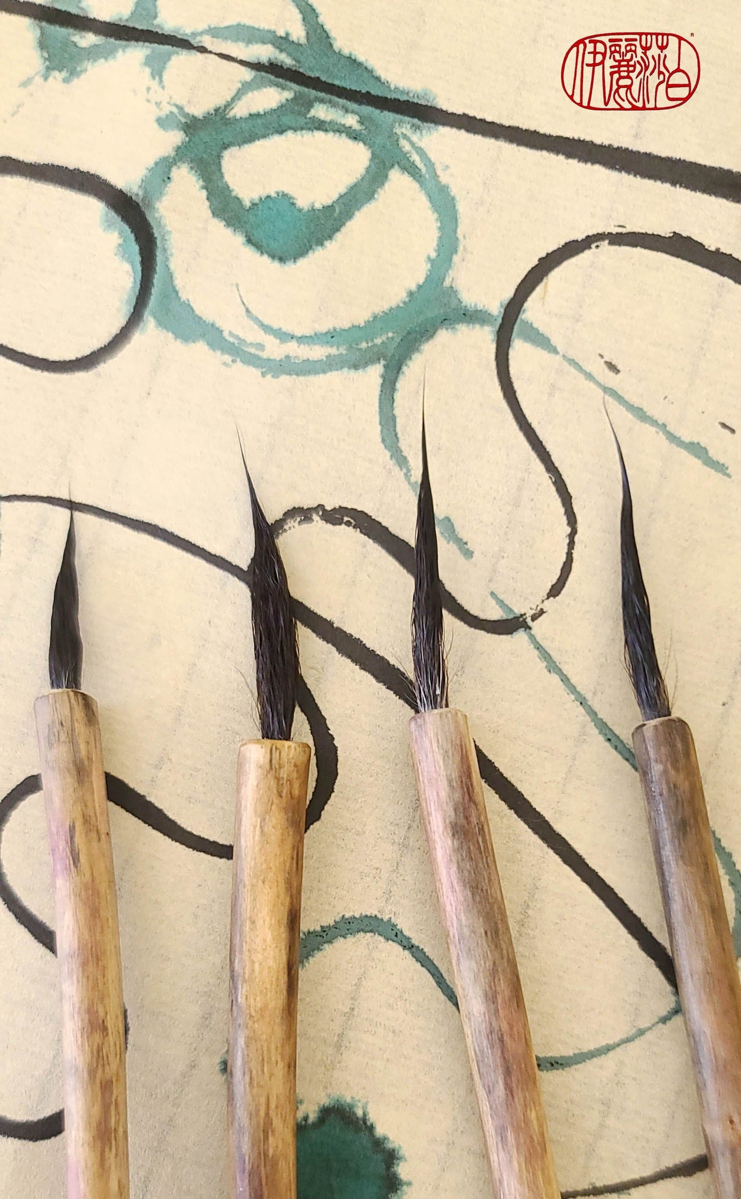 Fine Point Paintbrushes with Driftwood Handles Paintbrush Elizabeth Schowachert Art