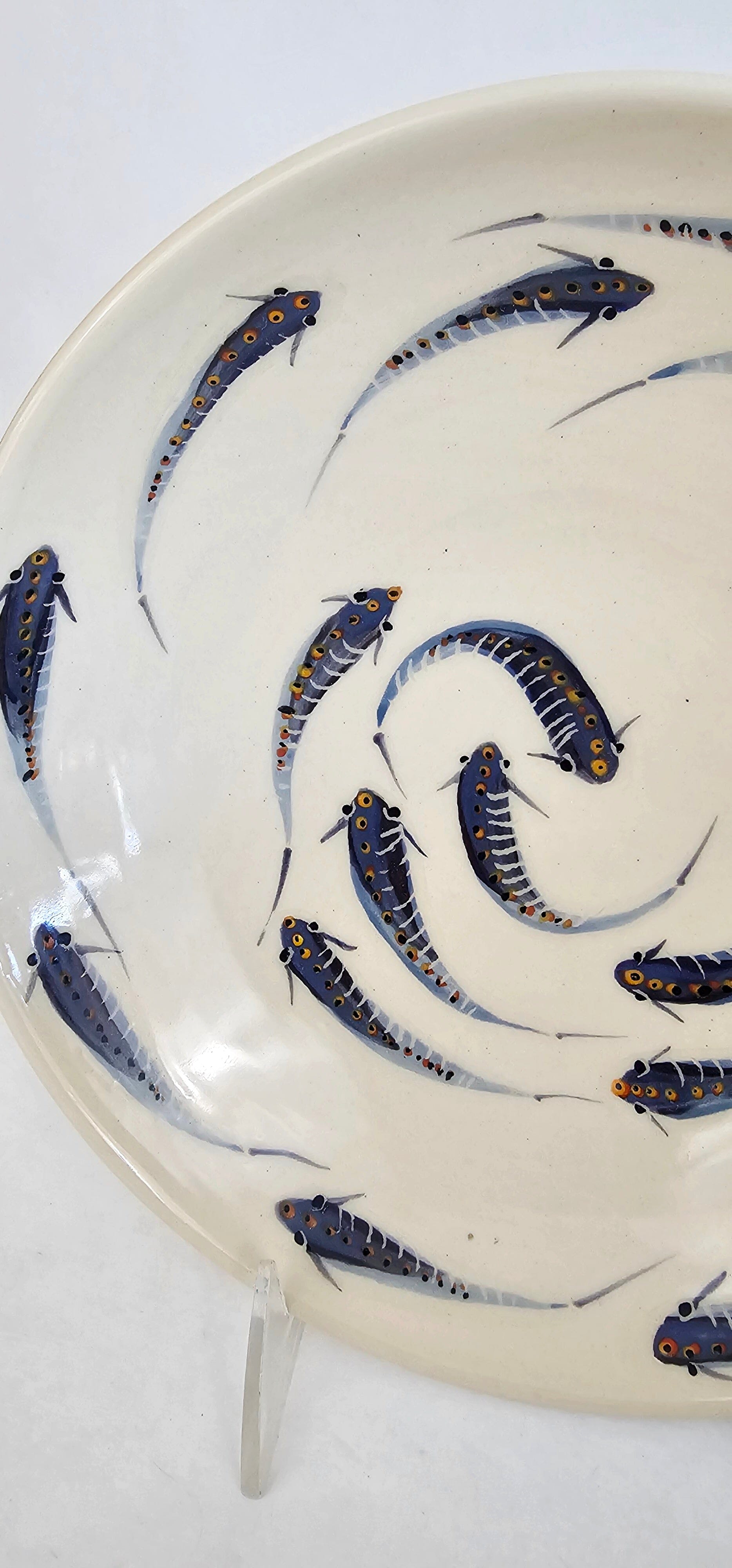 Fish Stoneware Decorative Bowl: Artistry by Kim and Elizabeth Stoneware Bowl Elizabeth Schowachert Art