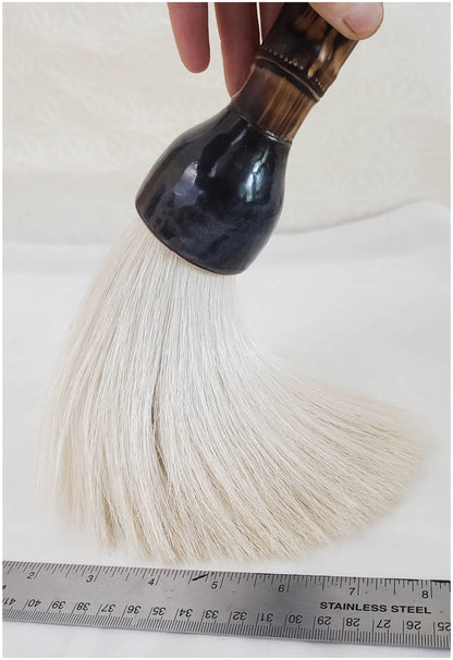 Gorgeous 6" White Horsehair Sumi-e Paint Brush With Ceramic Ferrule PS6 Art Supplies Elizabeth Schowachert Art