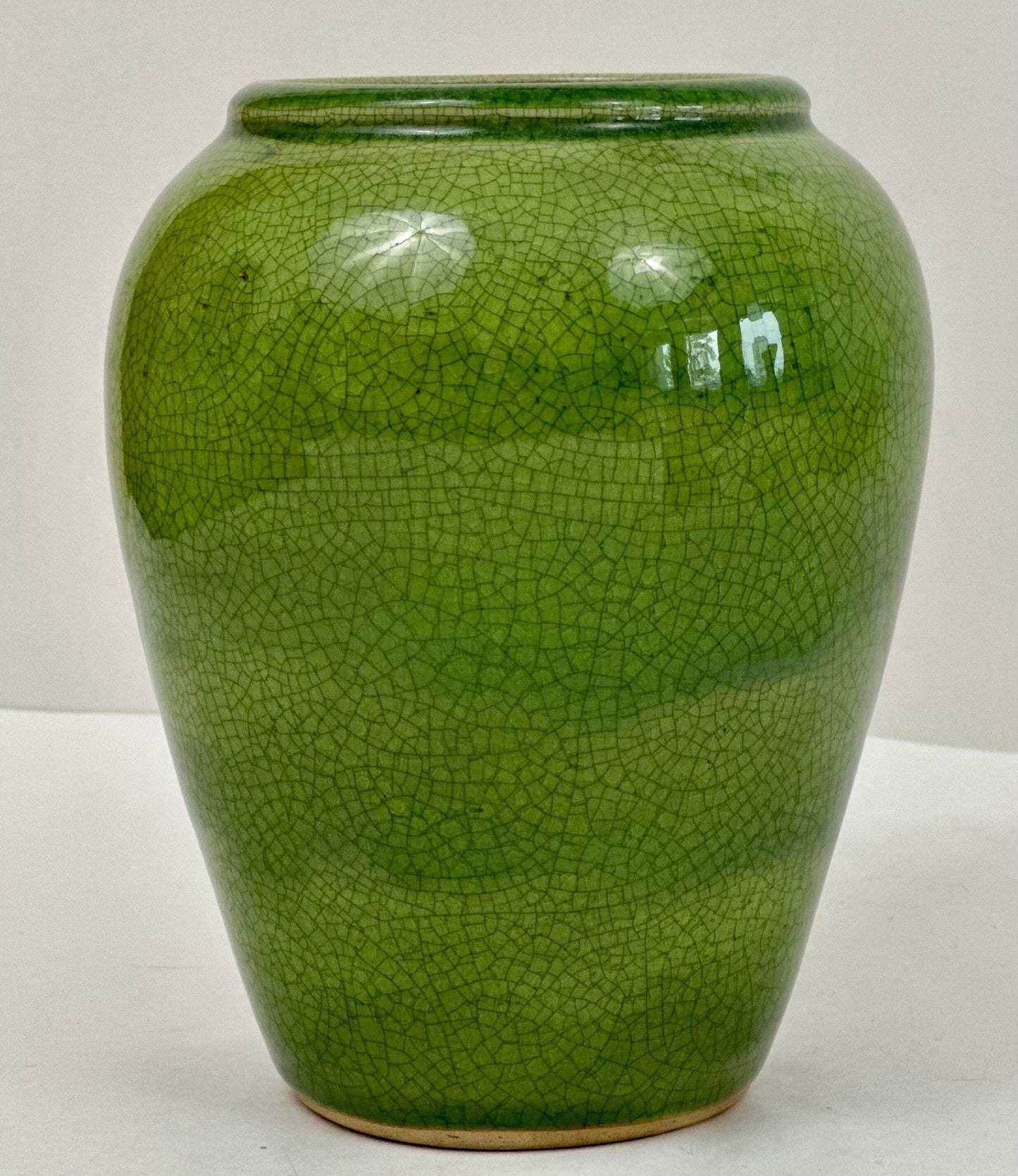 Green Crackle Stoneware Vase Ceramic & Pottery Elizabeth Schowachert Art