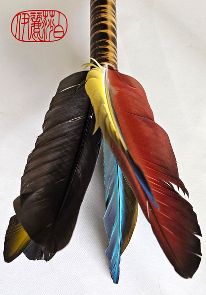 Handcrafted Parrot Feather Sumi-e Paintbrush Art Supplies Elizabeth Schowachert Art