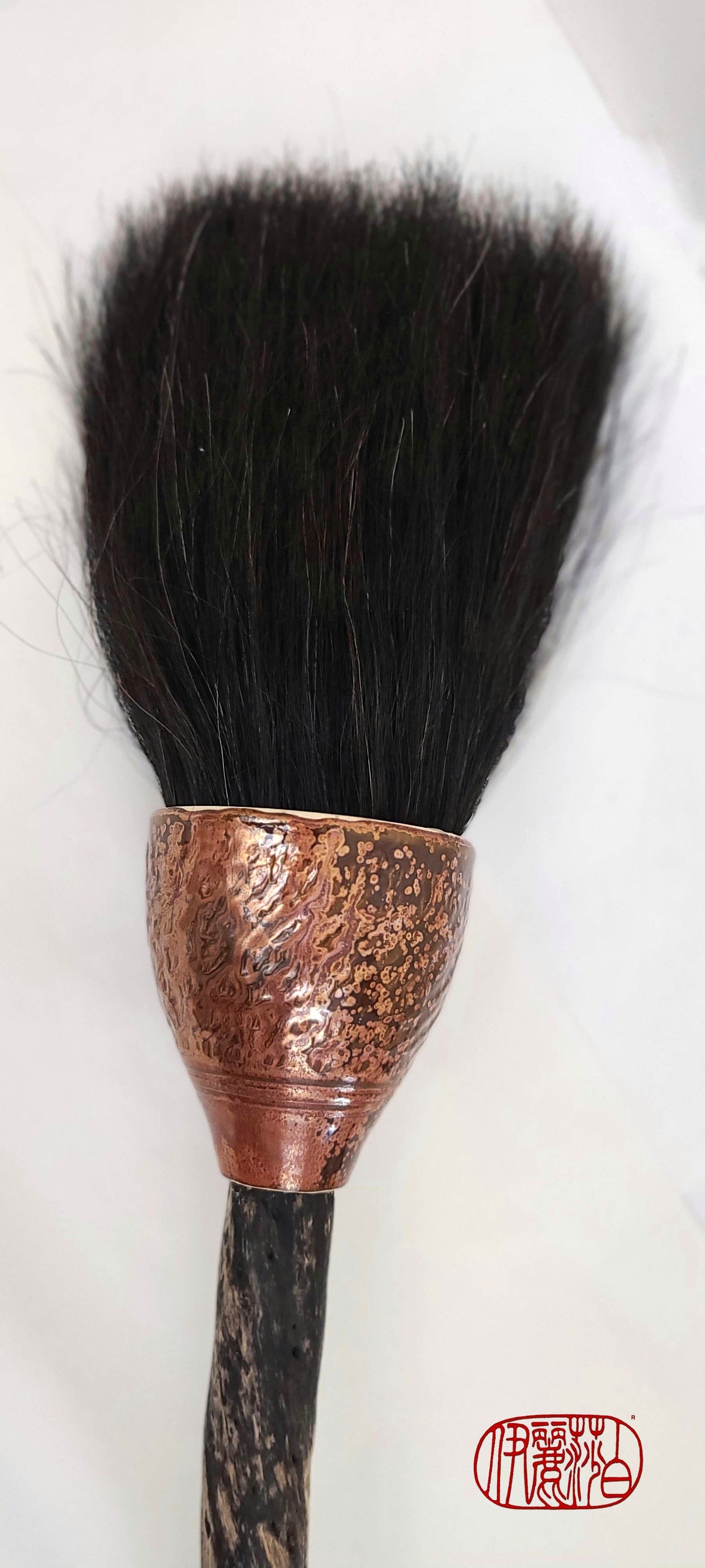 Large Black Horsehair Sumi-e Paint Brush With Ceramic Ferrule Art Supplies Elizabeth Schowachert Art