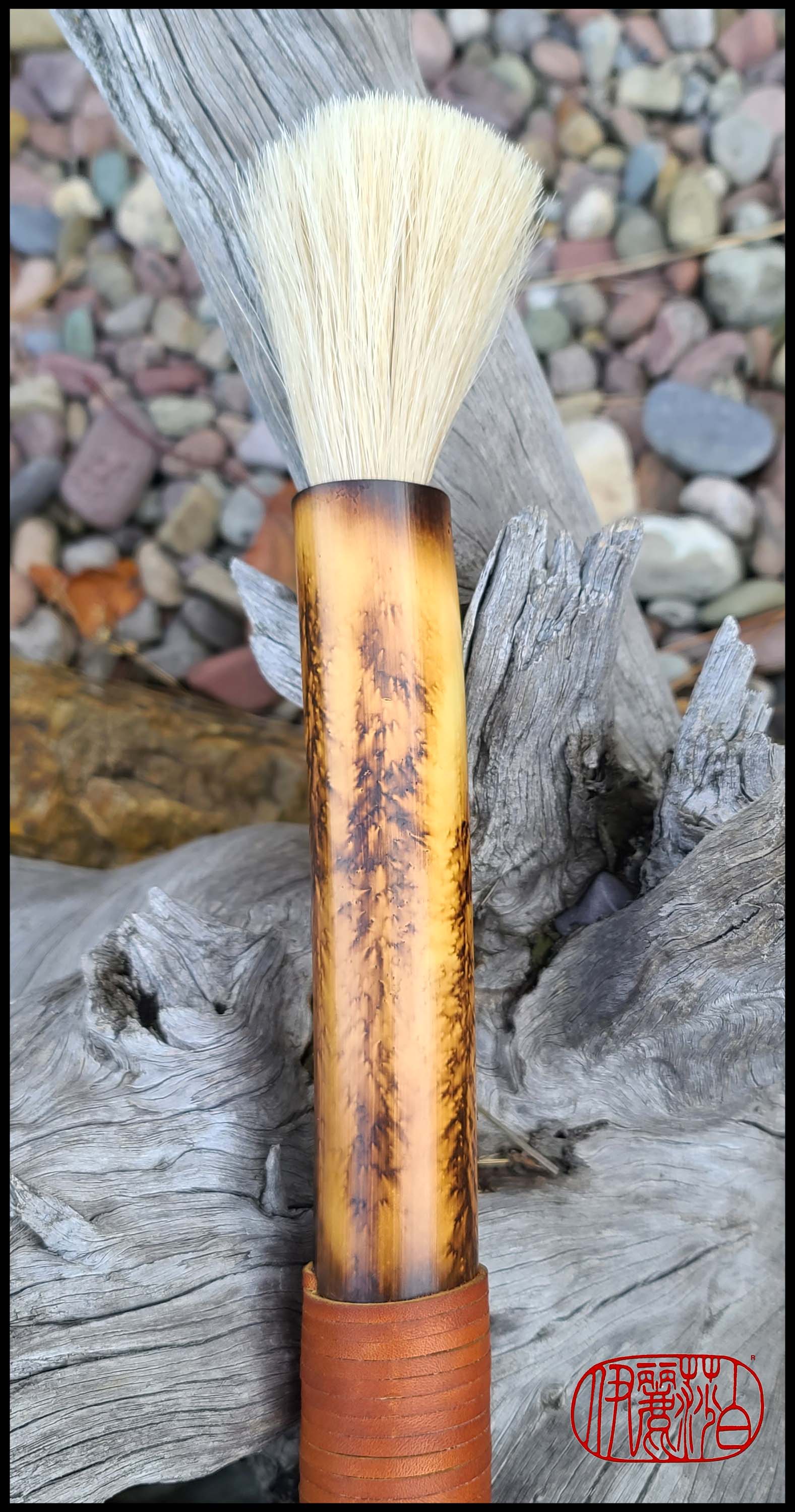 Large Forest Series Auburn Horsehair Sumi-e Brush Art & Crafting Materials Elizabeth Schowachert Art