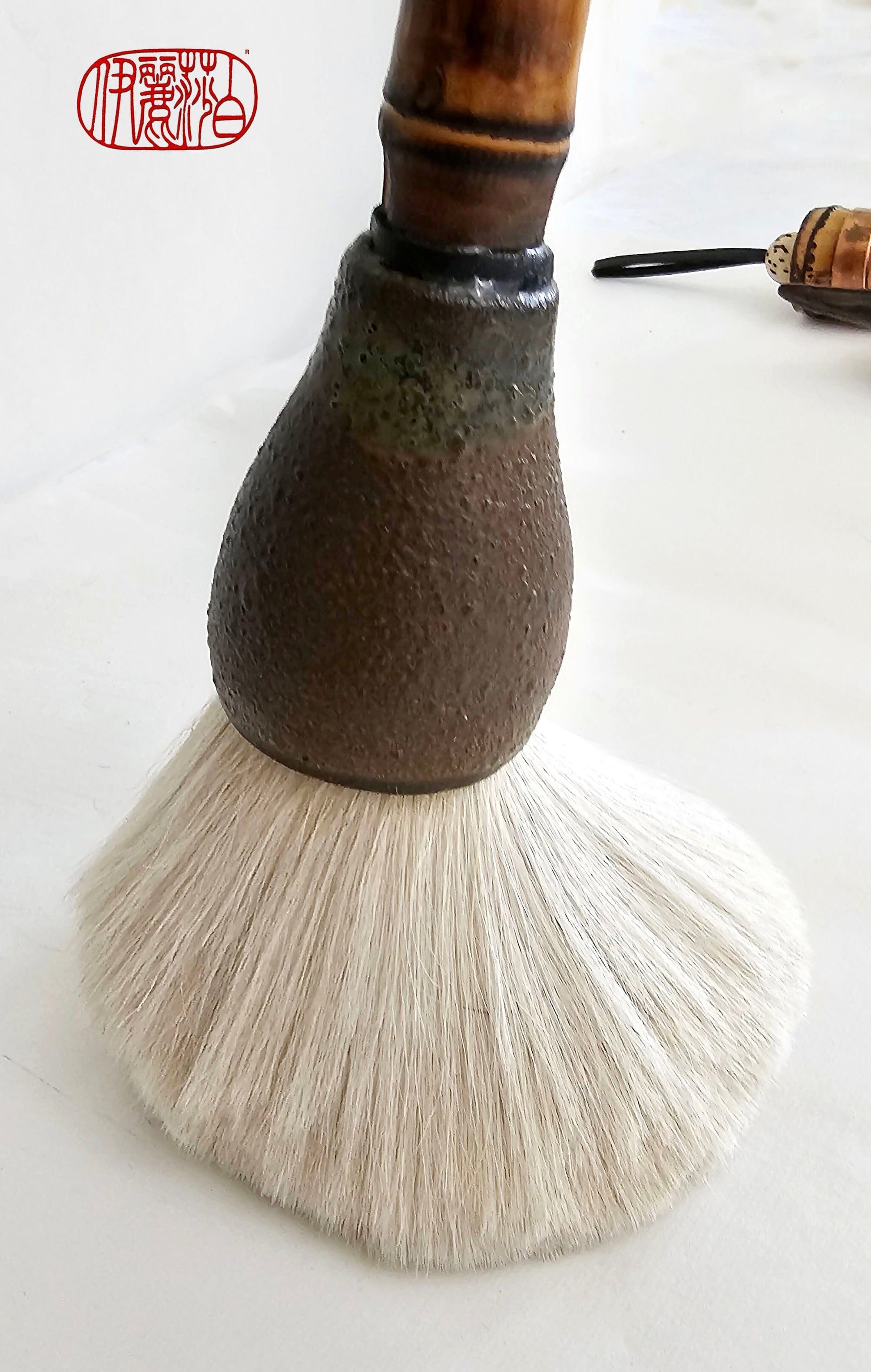 Large Goat Hair Mop Paintbrush with Bamboo Handle Painter's Brush Elizabeth Schowachert Art