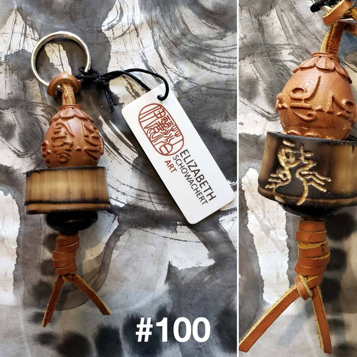 Leather Keychains Made With Bamboo and Natural Seeds – Elizabeth ...