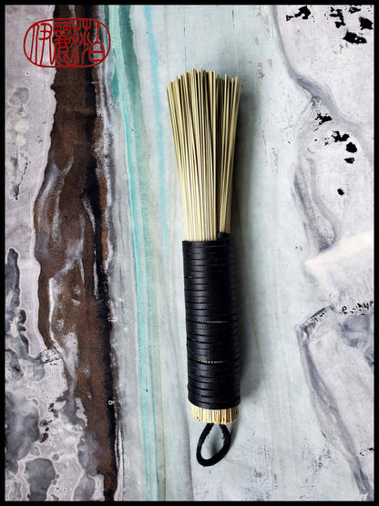 Leather Wrap "FLAT" Cold Wax Fiber Brush Art Supplies Elizabeth Schowachert Art