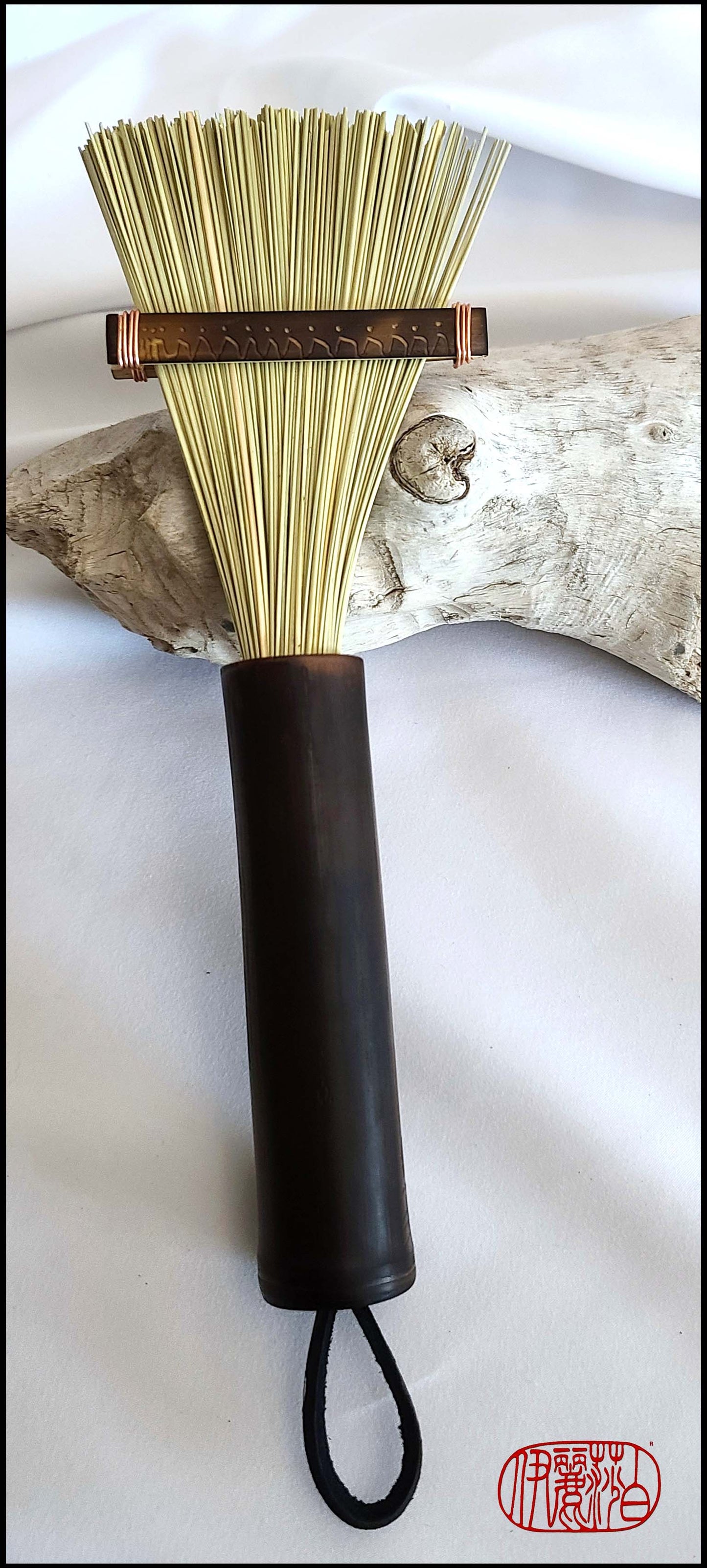 Medium Fan Fiber Brush for Cold Wax Art Supplies Elizabeth Schowachert Art