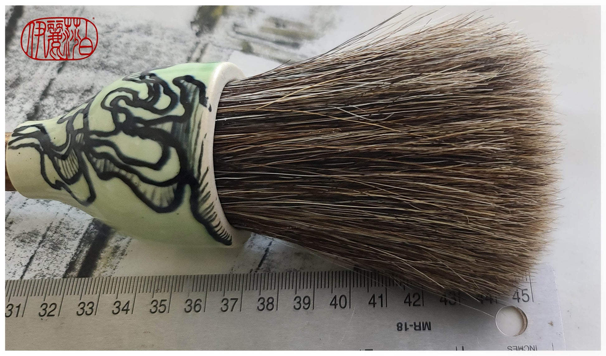 Mixed Horsehair Sumi-e Paint Brush With Bamboo Handle #300 Art Supplies Elizabeth Schowachert Art