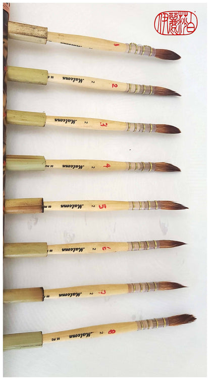 Multi-Brush Holder Tool With 8 Individual Brushes Elizabeth Schowachert Art
