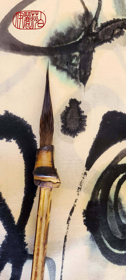Natural Sable Paintbrush With 2.25" Long Pointed Bristle Sable Paintbrush Elizabeth Schowachert Art