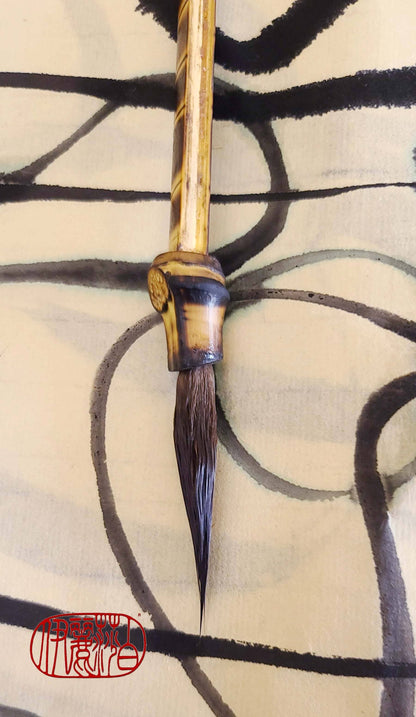 Natural Sable Paintbrush With 2.25" Long Pointed Bristle Sable Paintbrush Elizabeth Schowachert Art