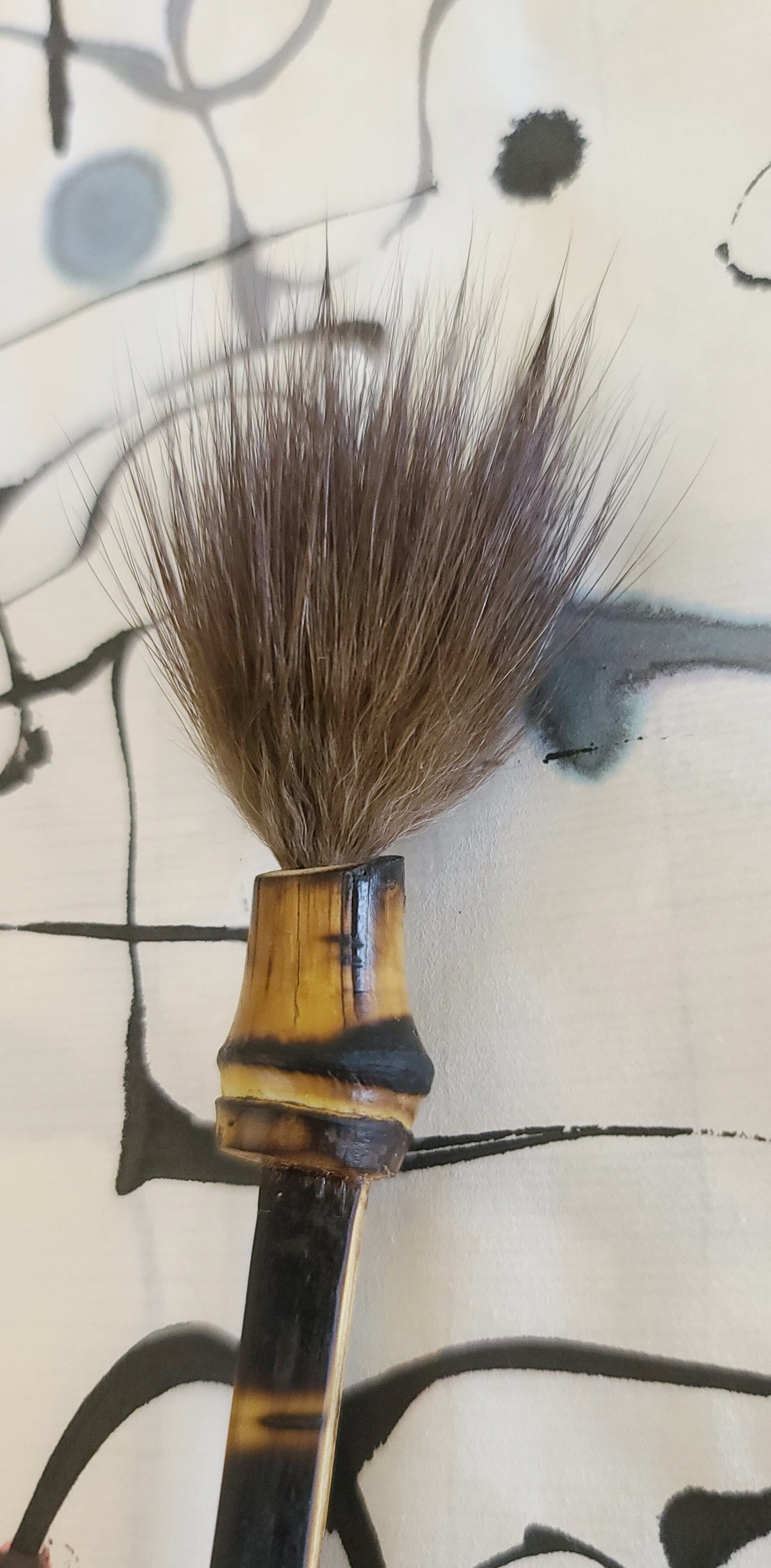 Natural Sable Paintbrush With 2.25" Long Pointed Bristle Sable Paintbrush Elizabeth Schowachert Art