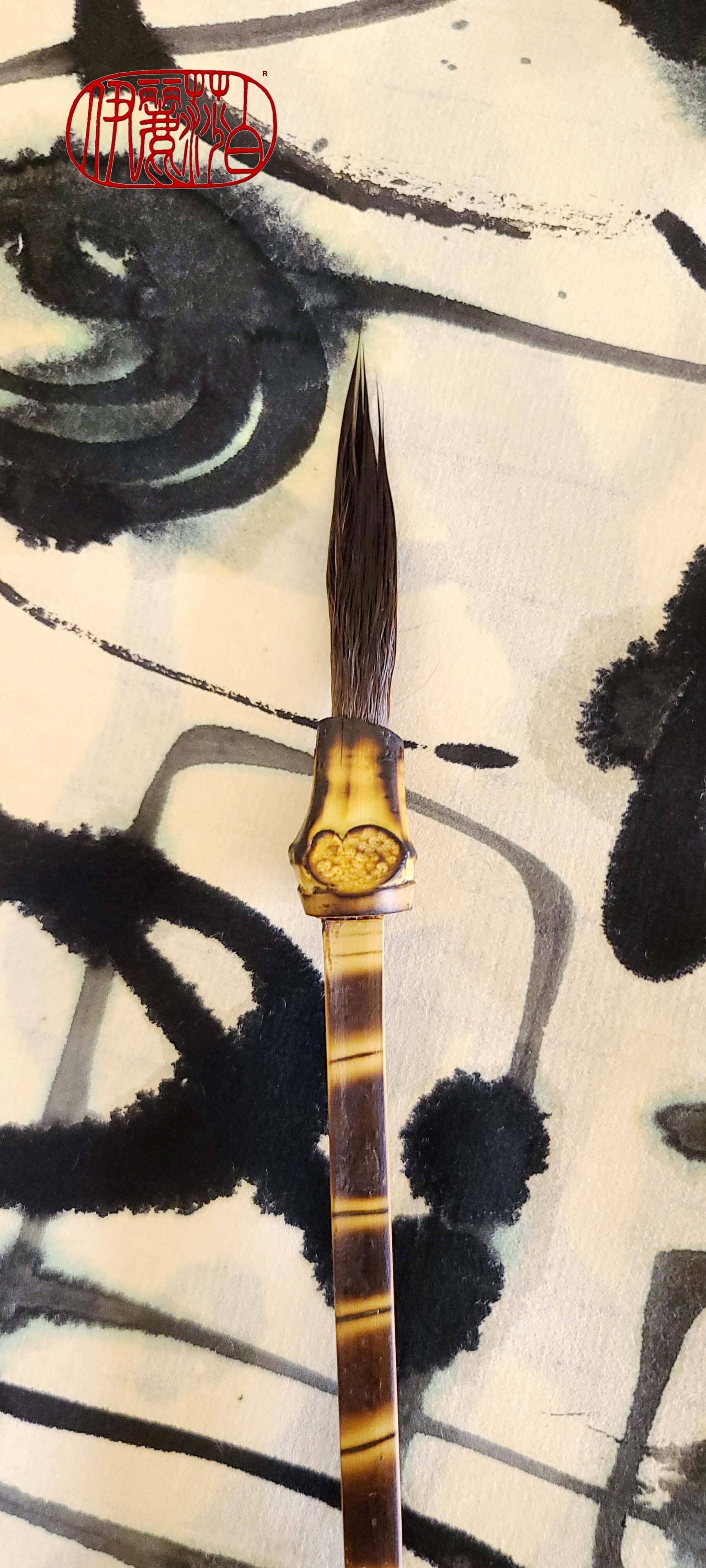 Natural Sable Paintbrush With 2.25" Long Pointed Bristle Sable Paintbrush Elizabeth Schowachert Art