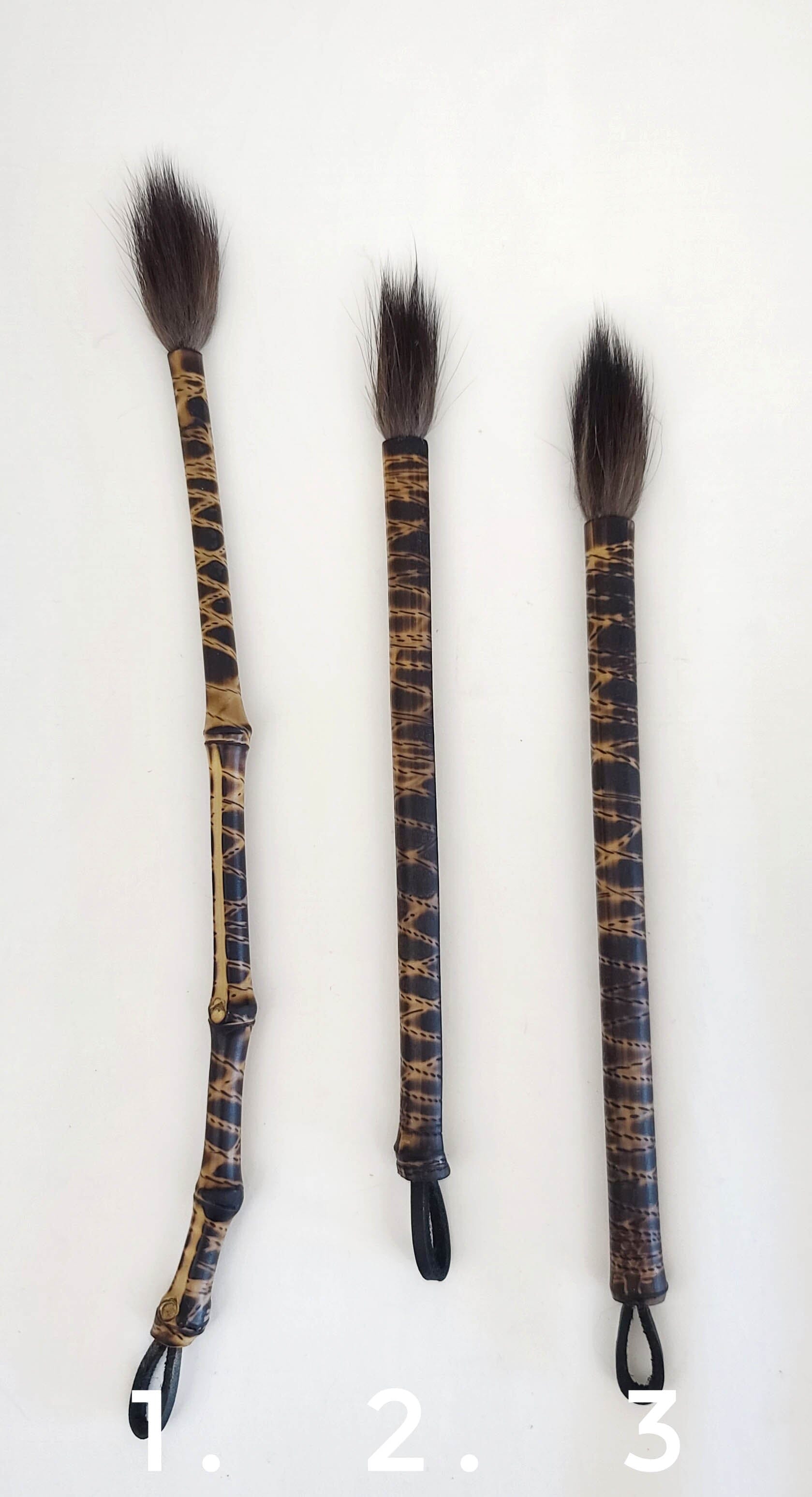 Natural Sable Paintbrushes With Bamboo Handles