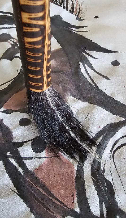 Natural Skunk Paint Brush Paintbrush Elizabeth Schowachert Art