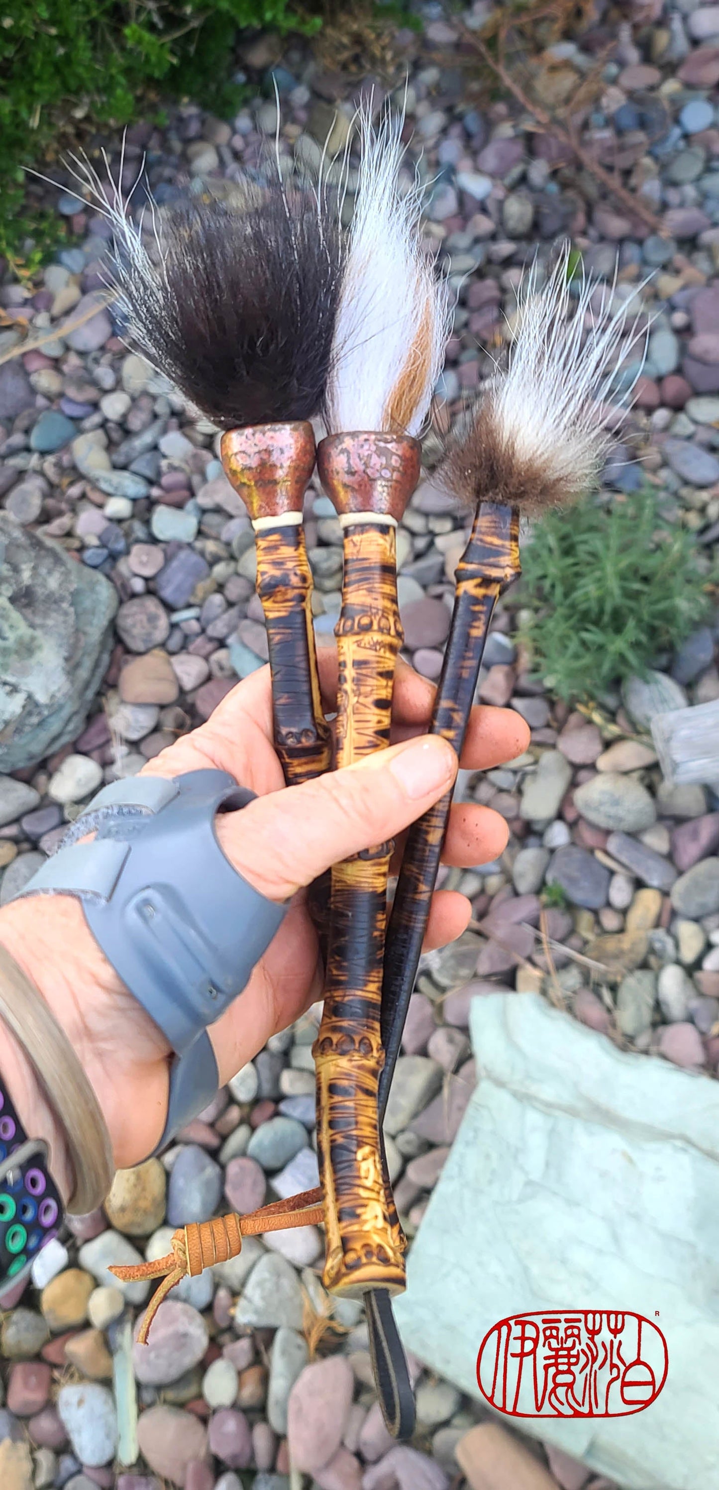 Natural Skunk Paintbrush With Bamboo Handle Art & Crafting Tools Elizabeth Schowachert Art