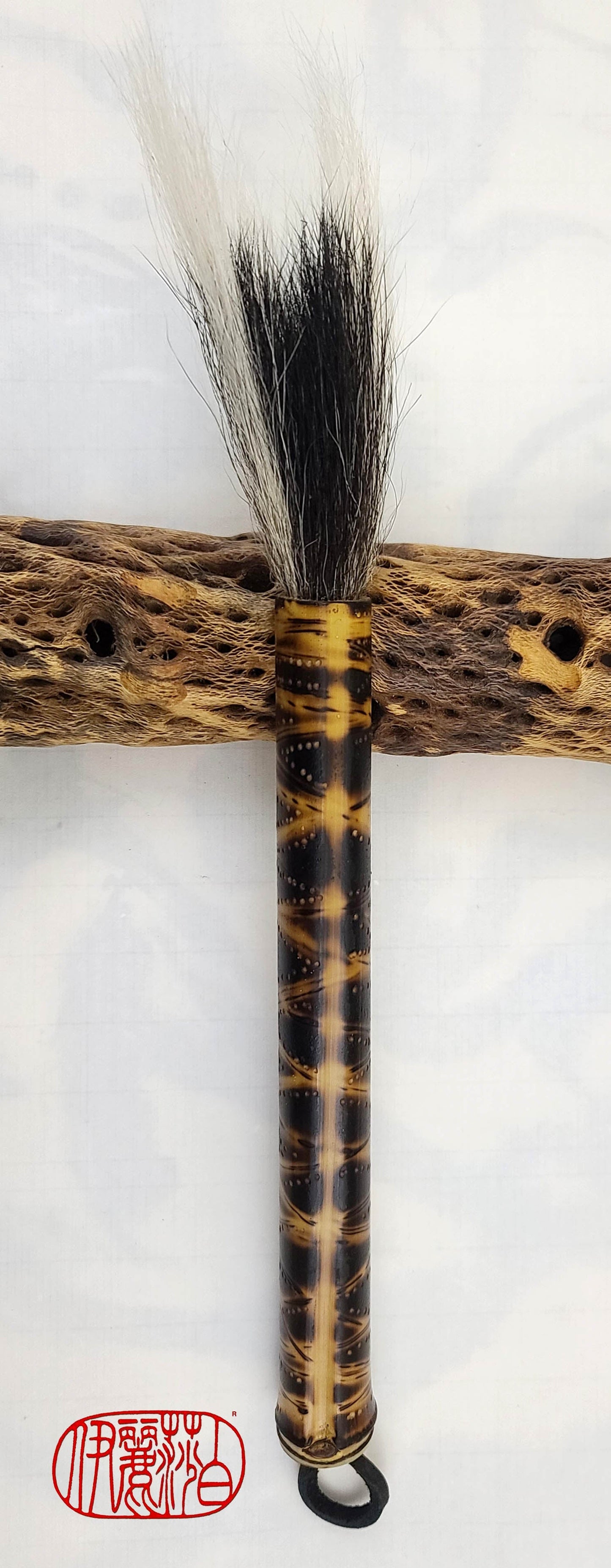 Natural Skunk Paintbrush With Bamboo Handle SB301 Paintbrush Elizabeth Schowachert Art