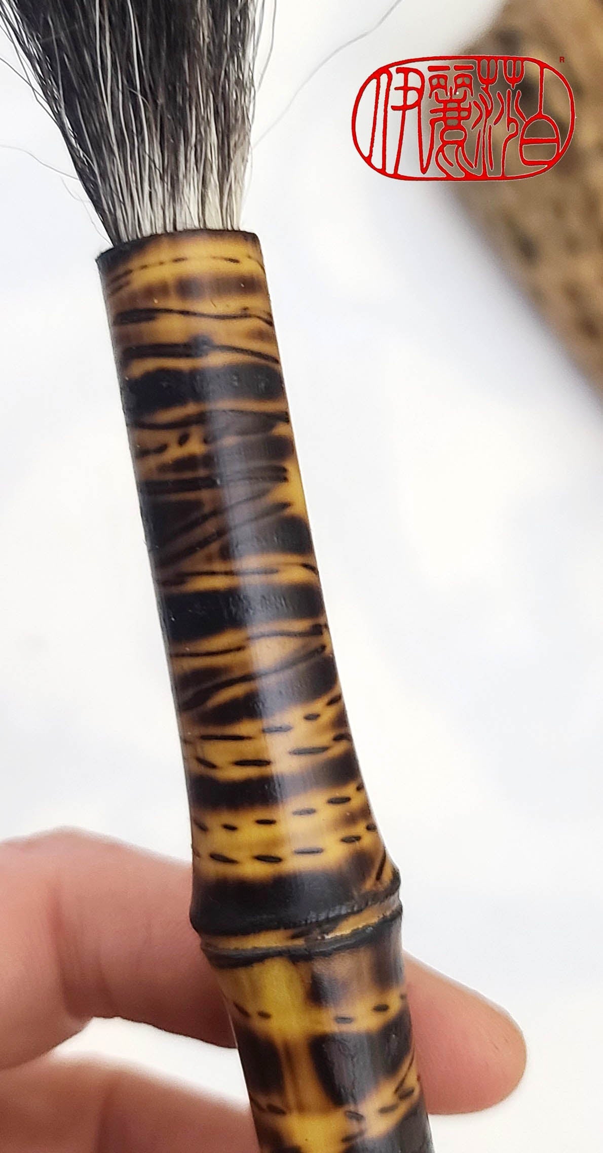 Natural Skunk Paintbrush With Bamboo Handle SB303 Paintbrush Elizabeth Schowachert Art