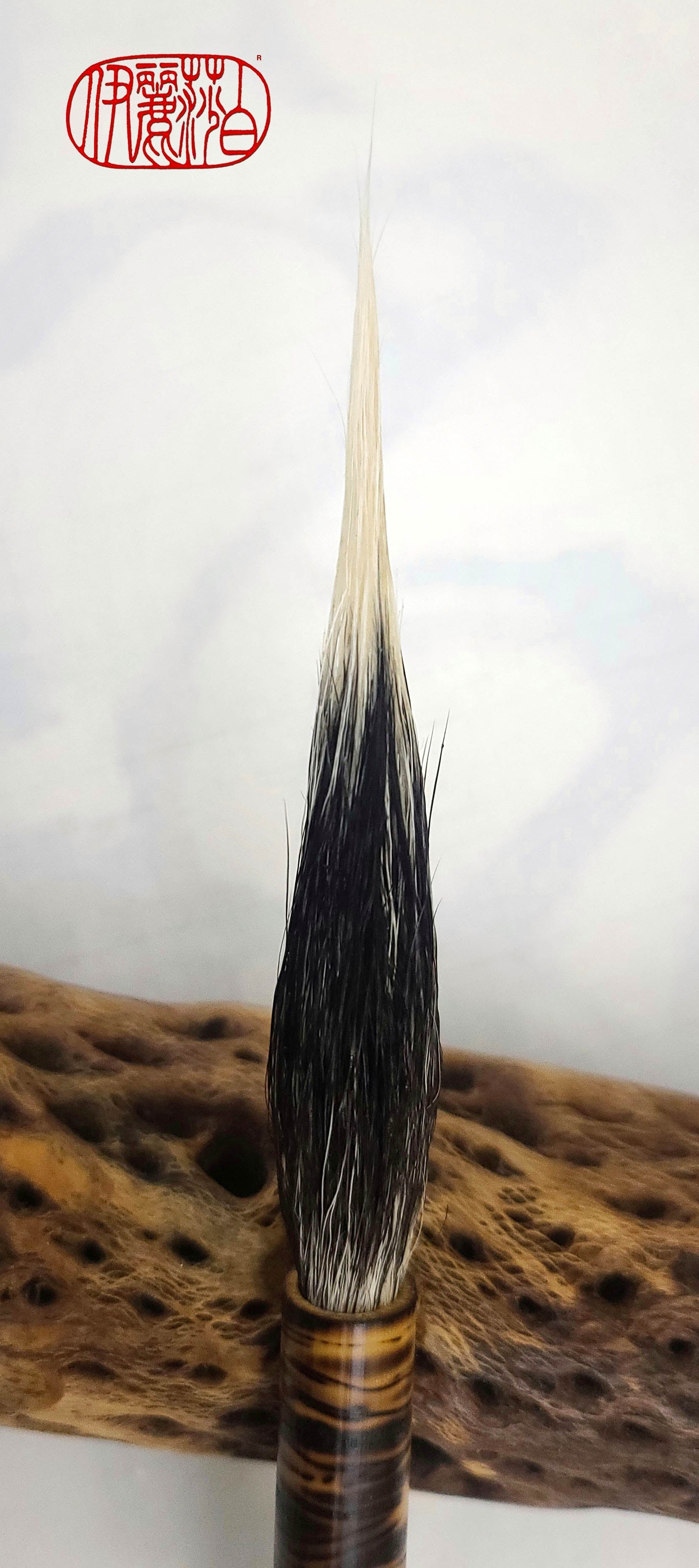 Natural Skunk Paintbrush With Bamboo Handle SB303 Paintbrush Elizabeth Schowachert Art