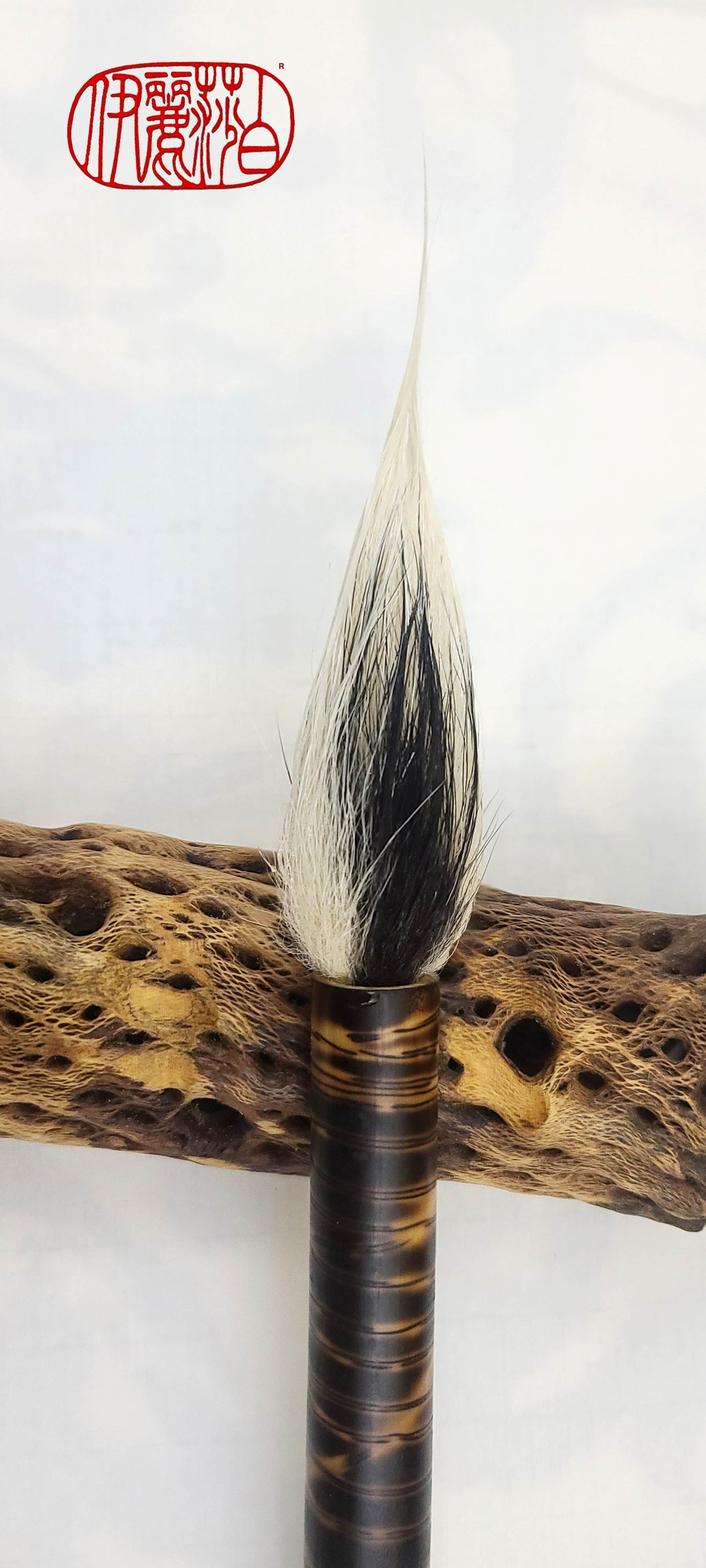 Natural Skunk Paintbrush With Bamboo Handle SB307 Paintbrush Elizabeth Schowachert Art