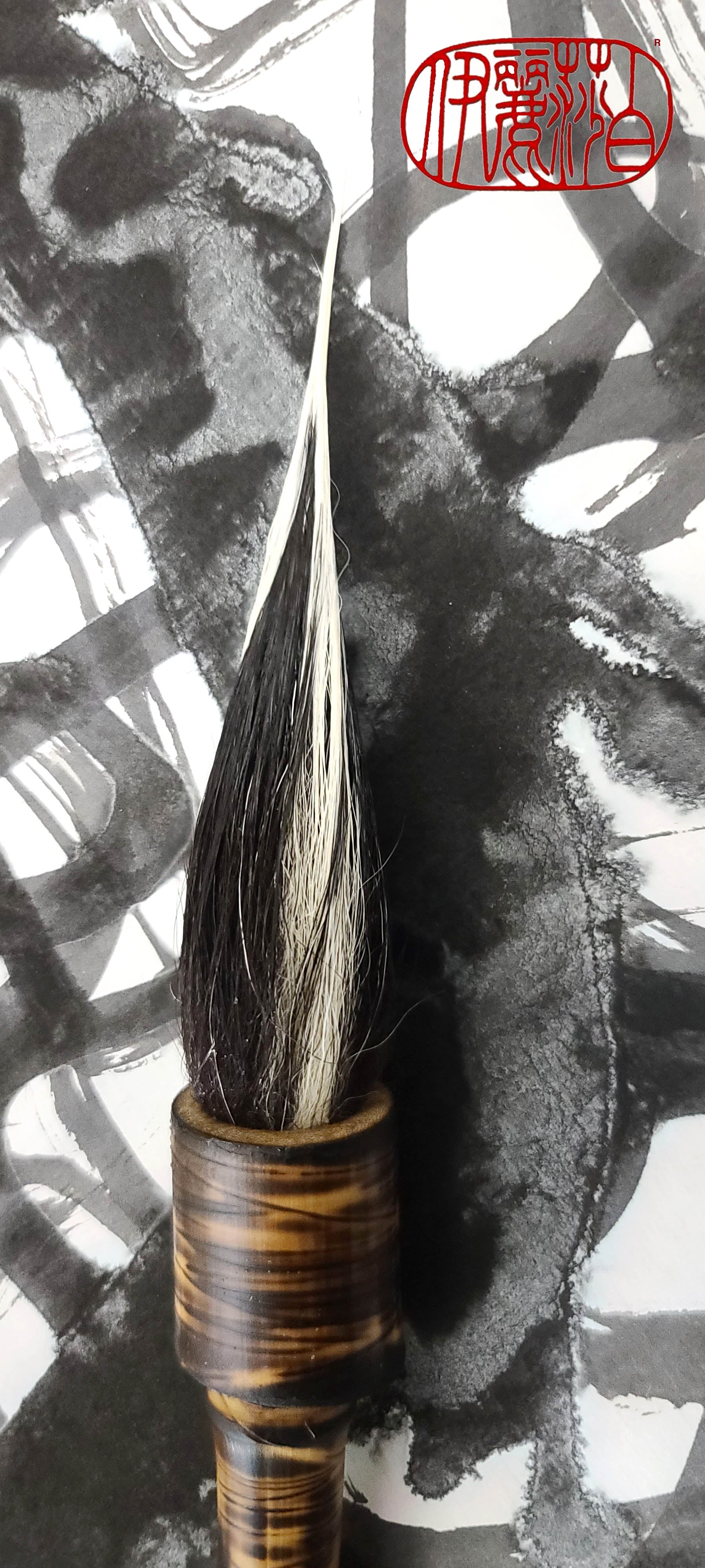 Natural Skunk Paintbrush With Bamboo Handle SB308 Paintbrush Elizabeth Schowachert Art