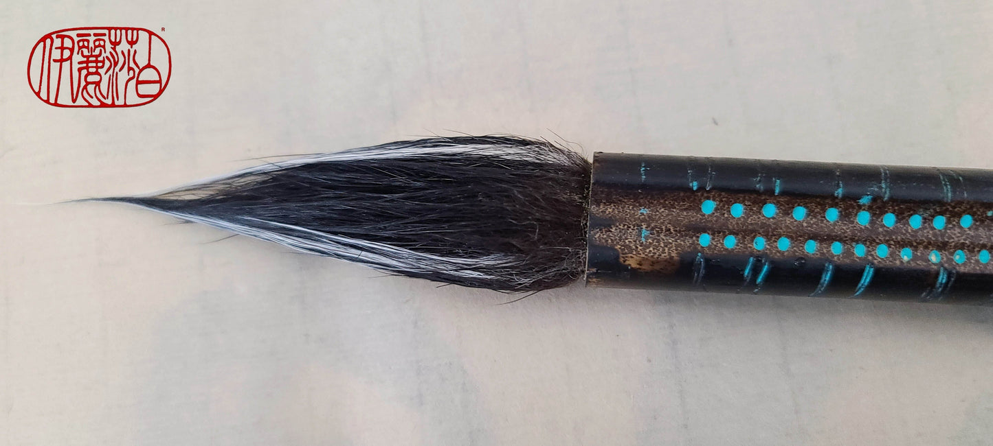 Natural Skunk Paintbrush With Black Bamboo Handle SB312 Paintbrush Elizabeth Schowachert Art